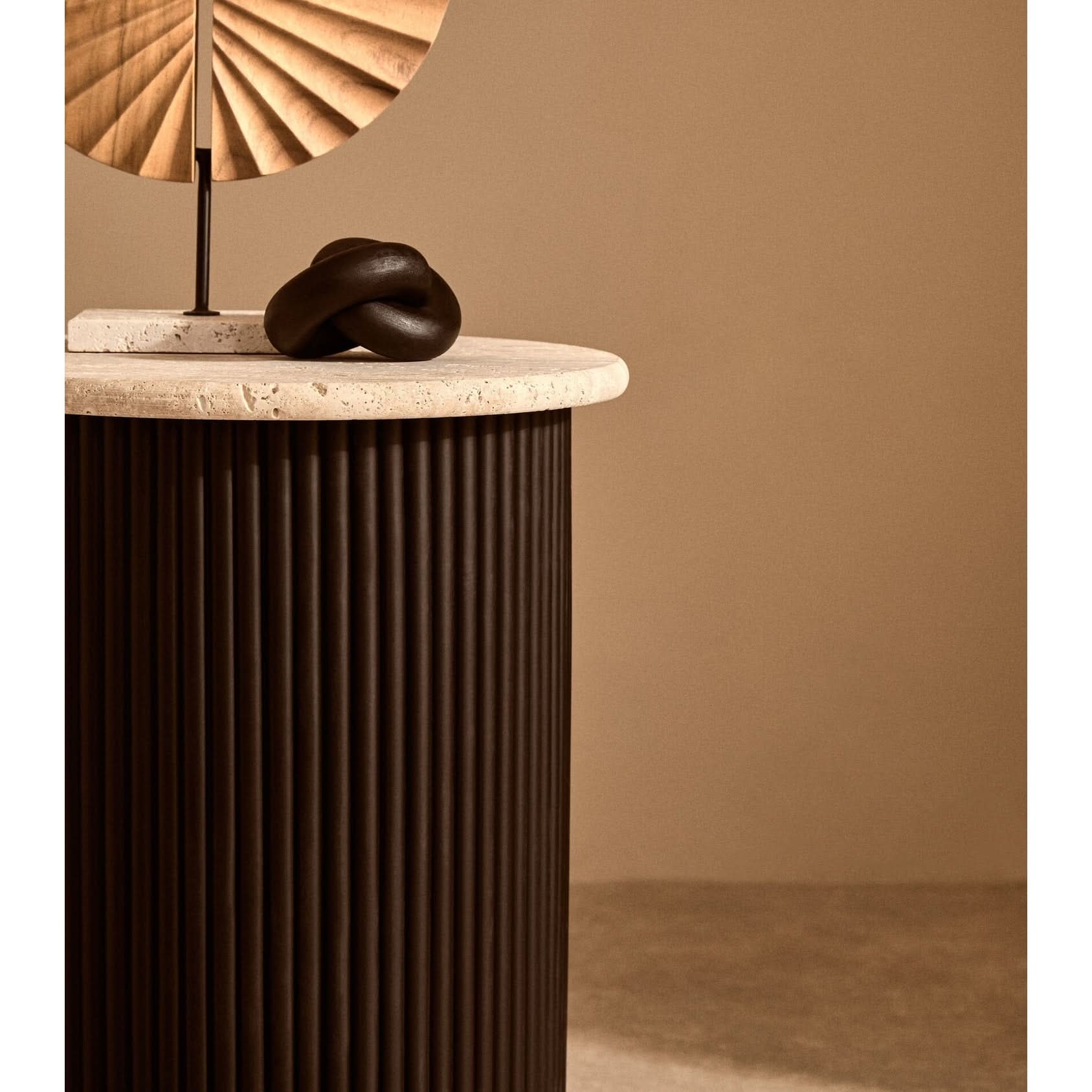 Cato Black Wood Small Knot Decor   Nicholas John Interiors