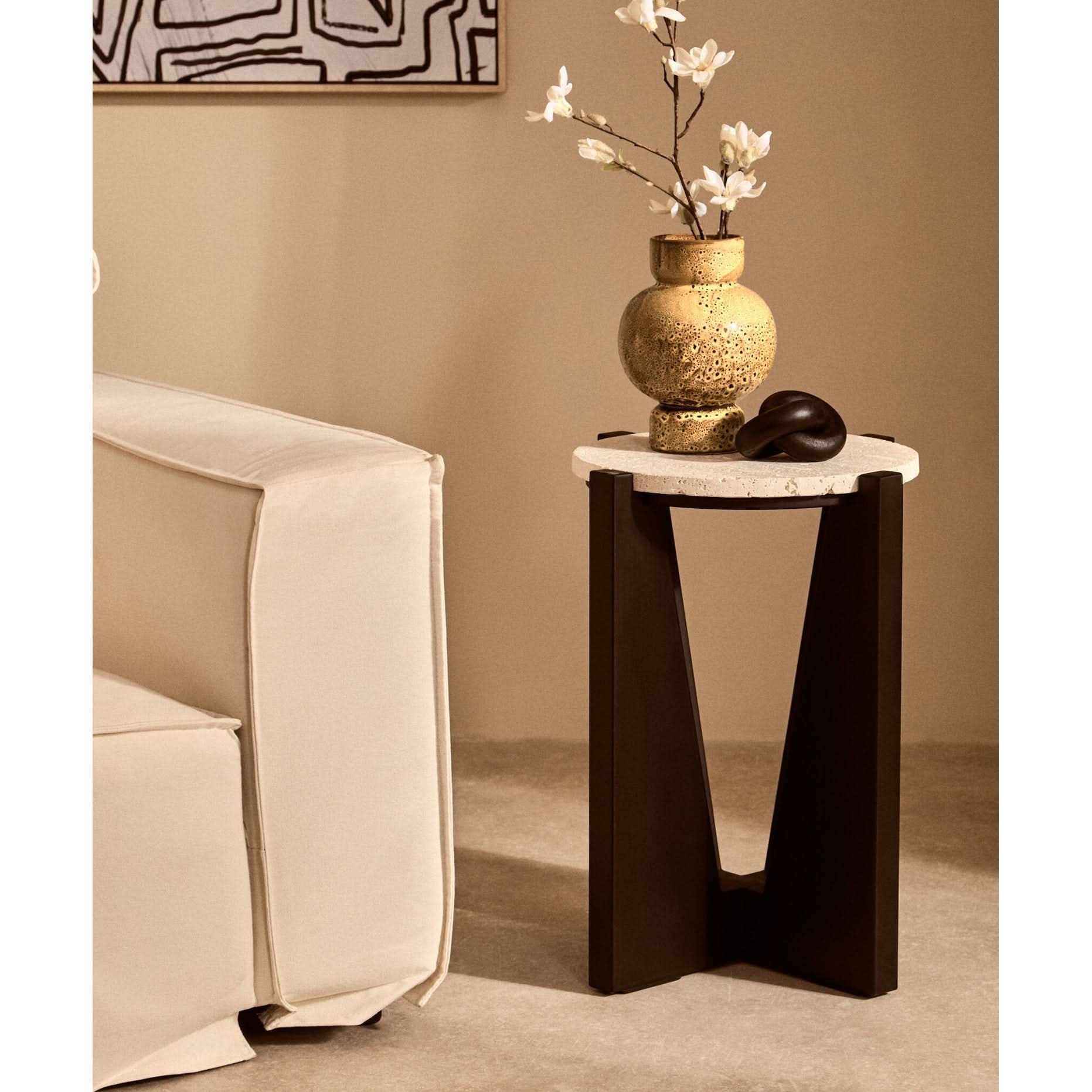 Cato Black Wood Small Knot Decor   Nicholas John Interiors