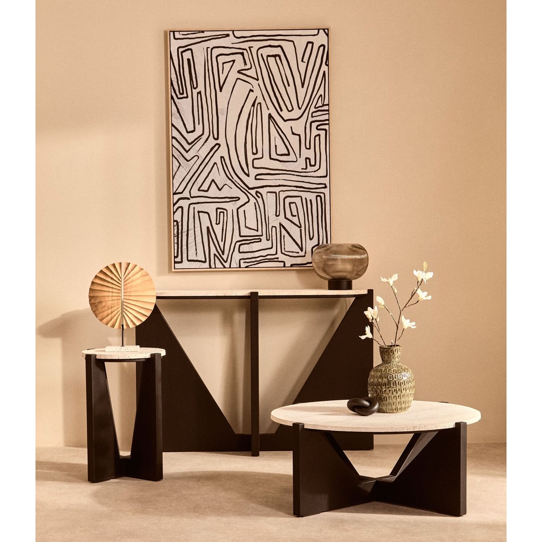 Cato Black Wood Small Knot Decor   Nicholas John Interiors