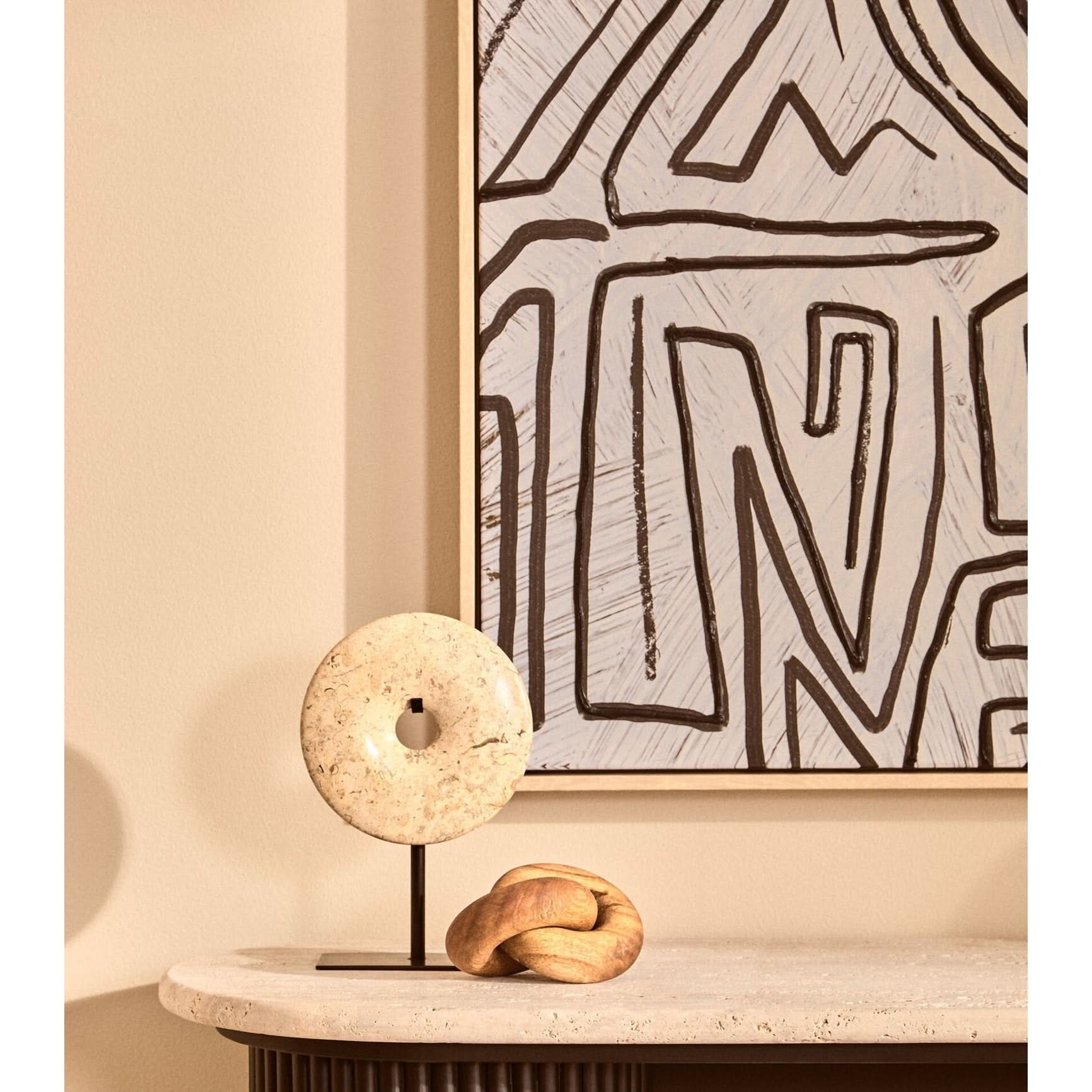 Cato Natural Wood Small Knot Decor   Nicholas John Interiors