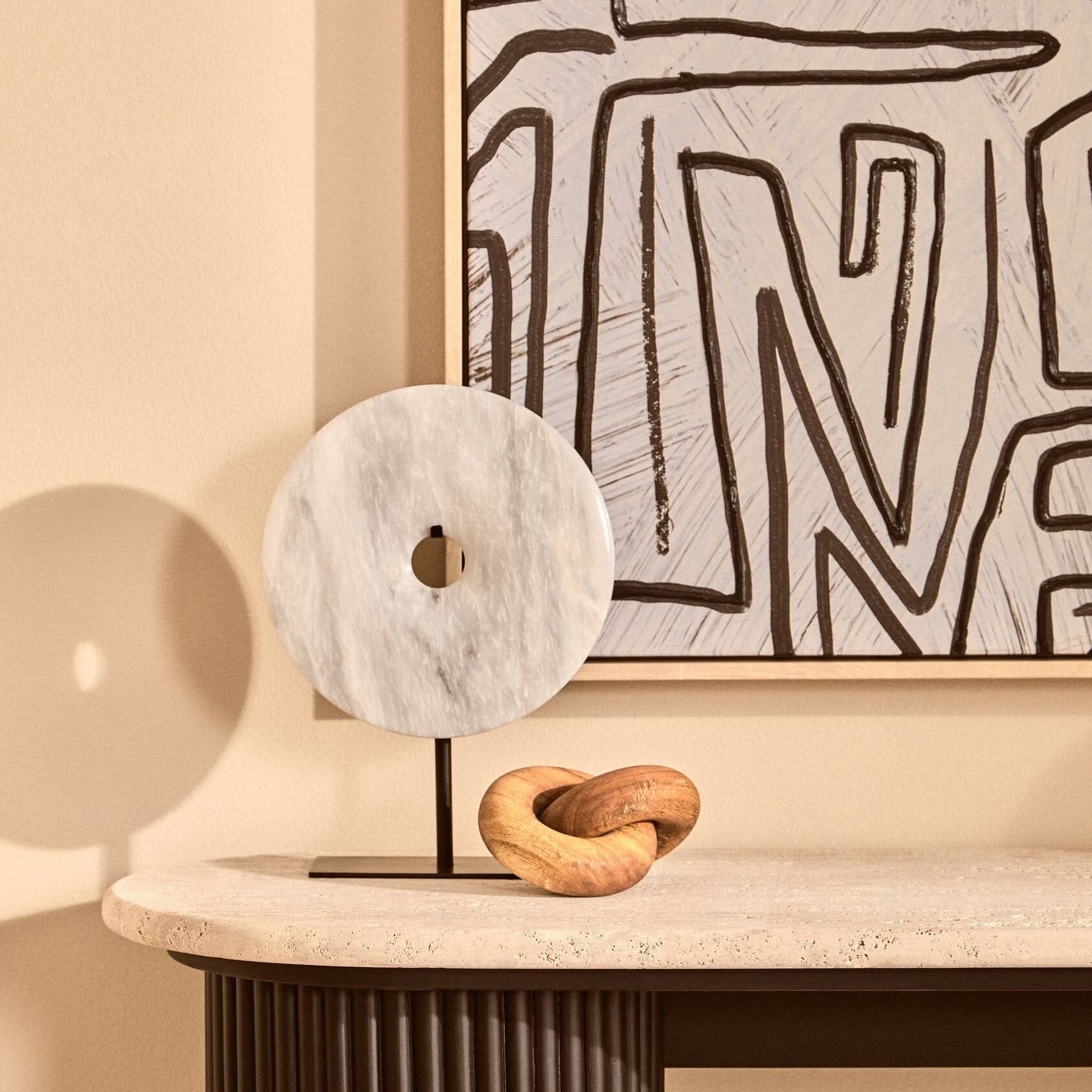 Cato Natural Wood Small Knot Decor   Nicholas John Interiors