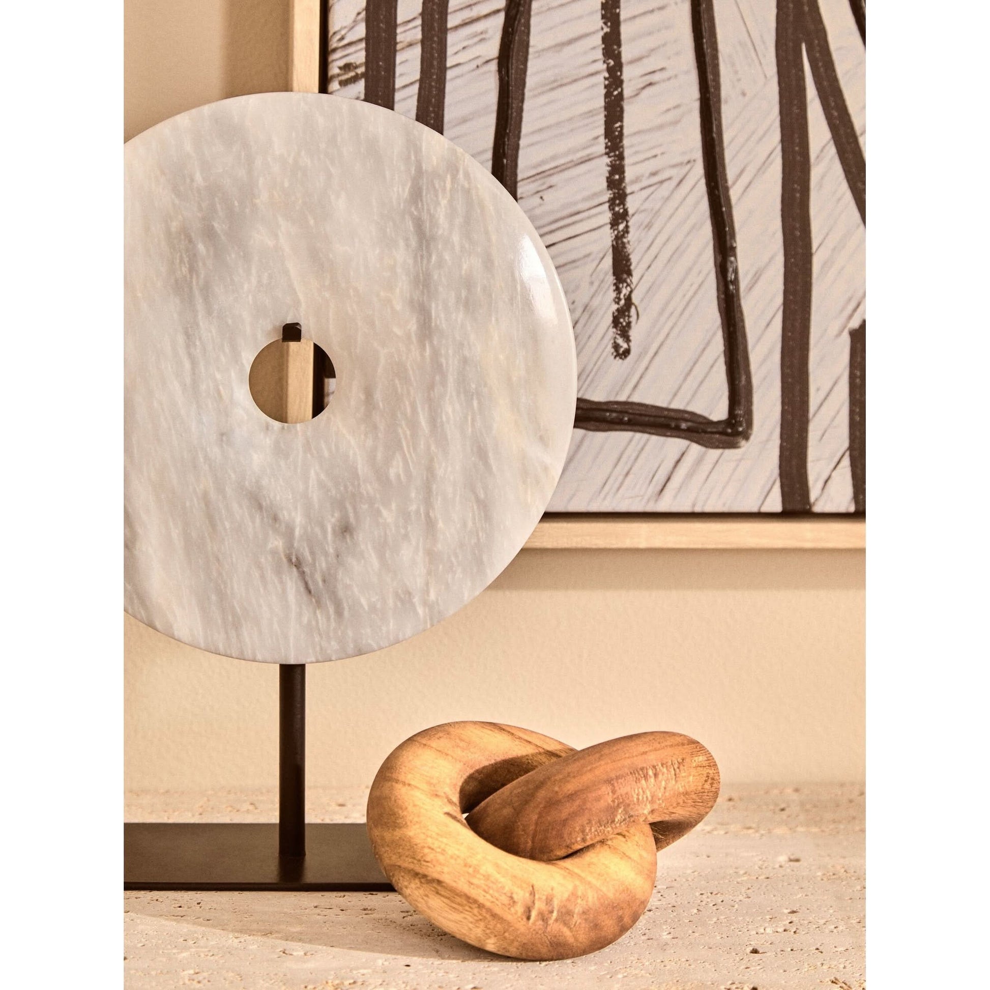 Cato Natural Wood Small Knot Decor   Nicholas John Interiors