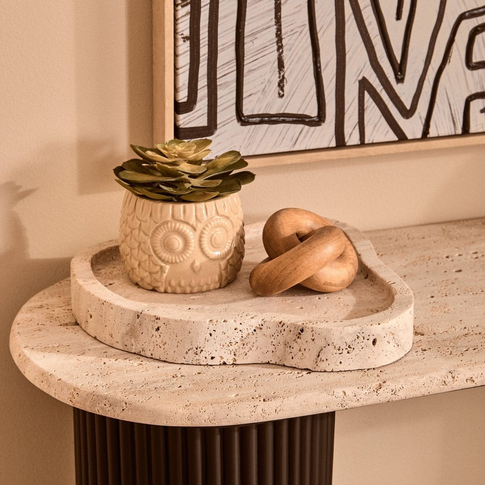 Cato Natural Wood Small Knot Decor   Nicholas John Interiors