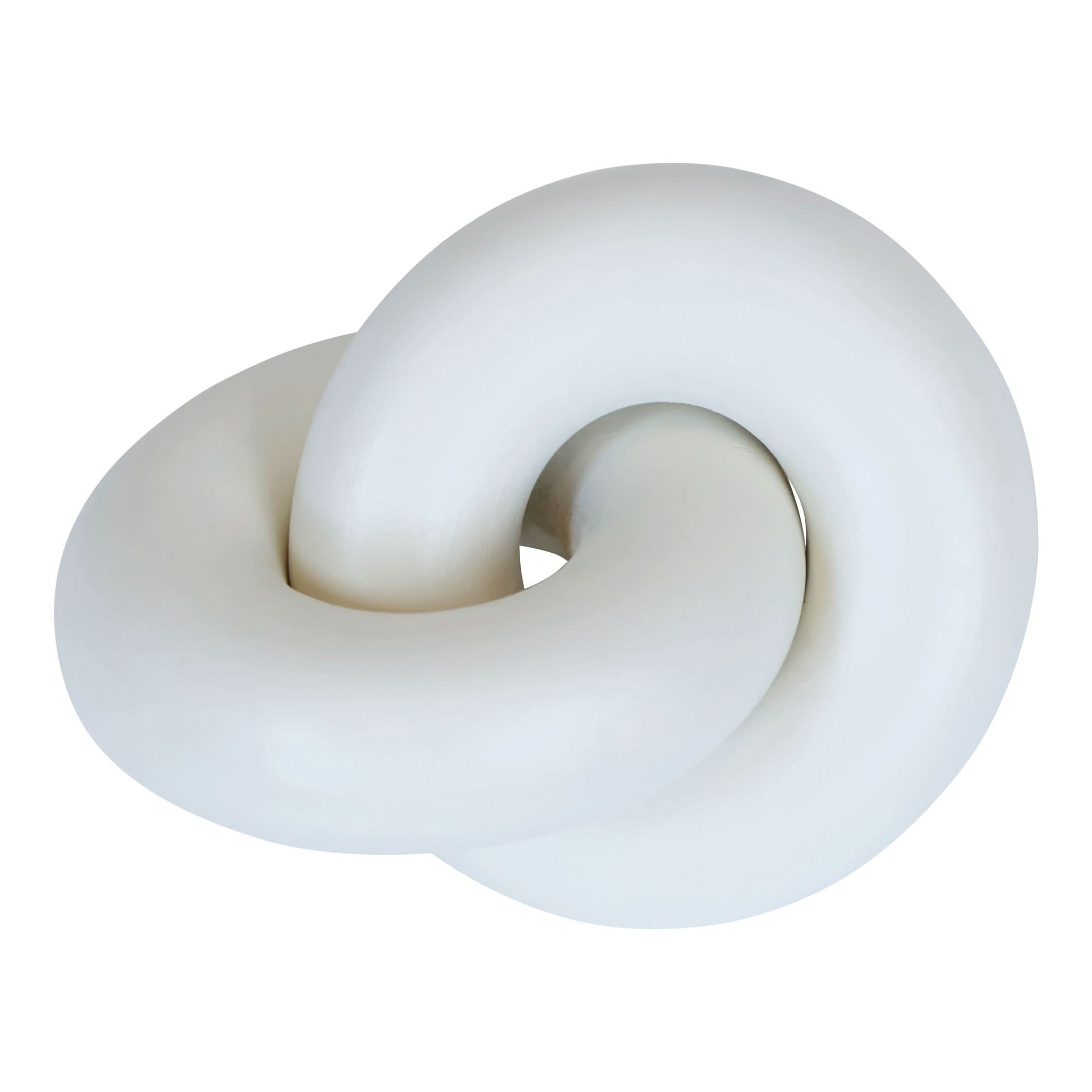 Cato White Wood Small Knot Decor   Nicholas John Interiors