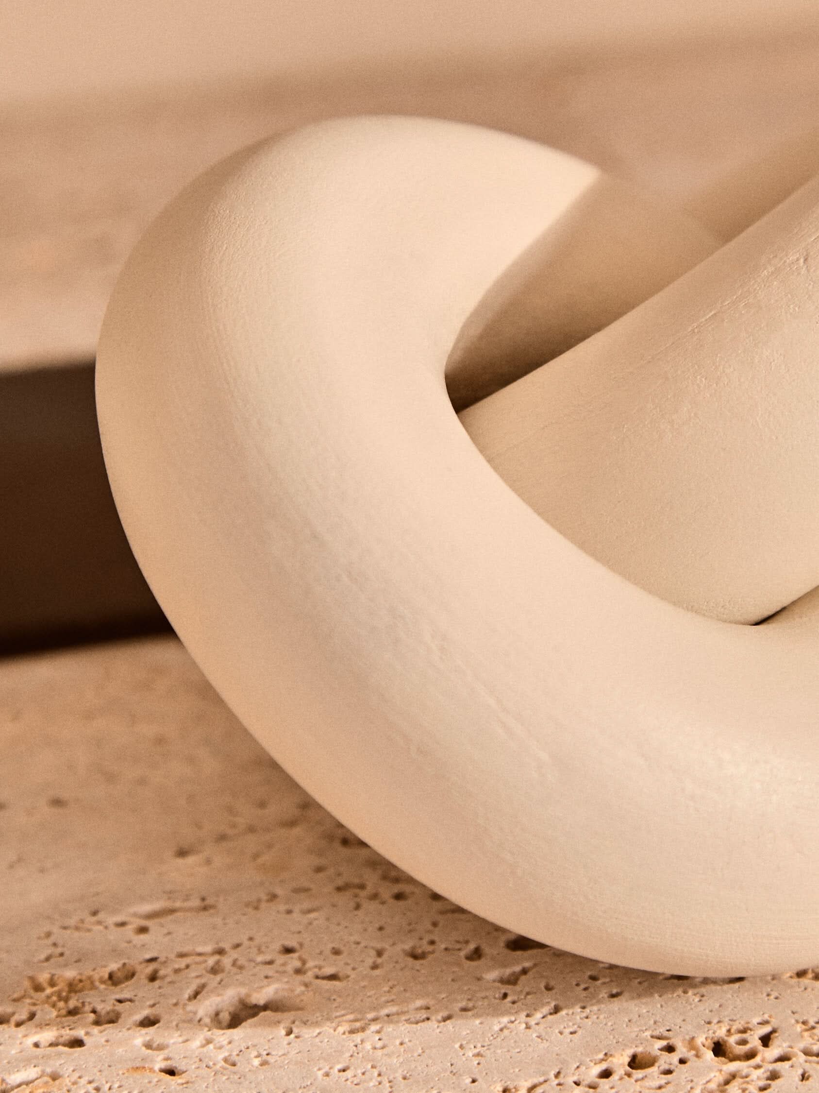 Cato White Wood Small Knot Decor   Nicholas John Interiors
