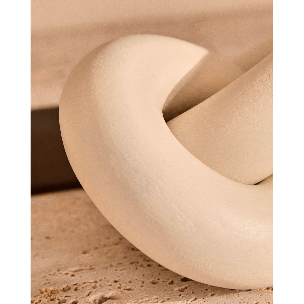 Cato White Wood Small Knot Decor   Nicholas John Interiors