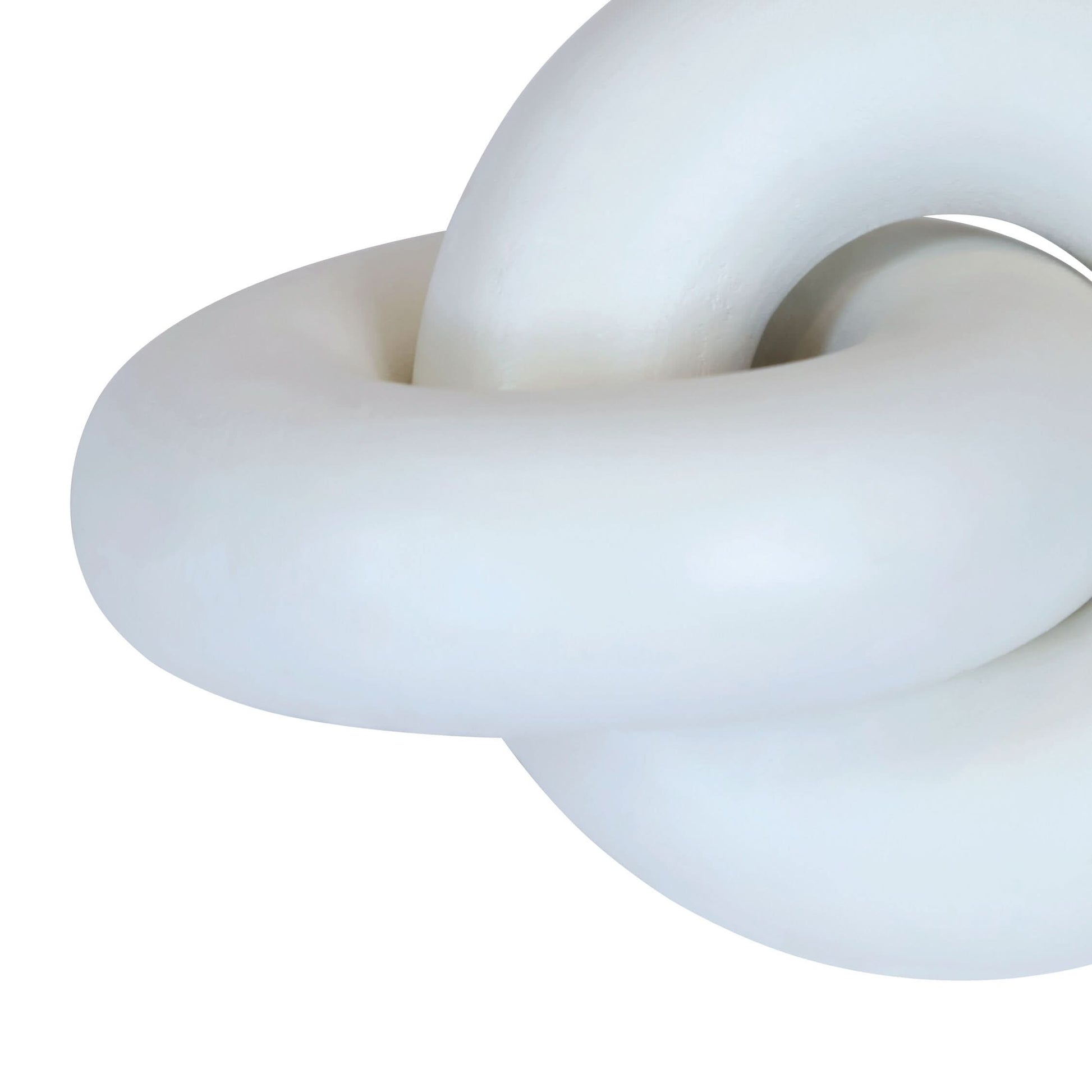 Cato White Wood Small Knot Decor   Nicholas John Interiors