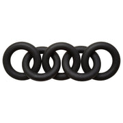 Cato Black Wooden 5 Link Floor Decor Chain   Nicholas John Interiors