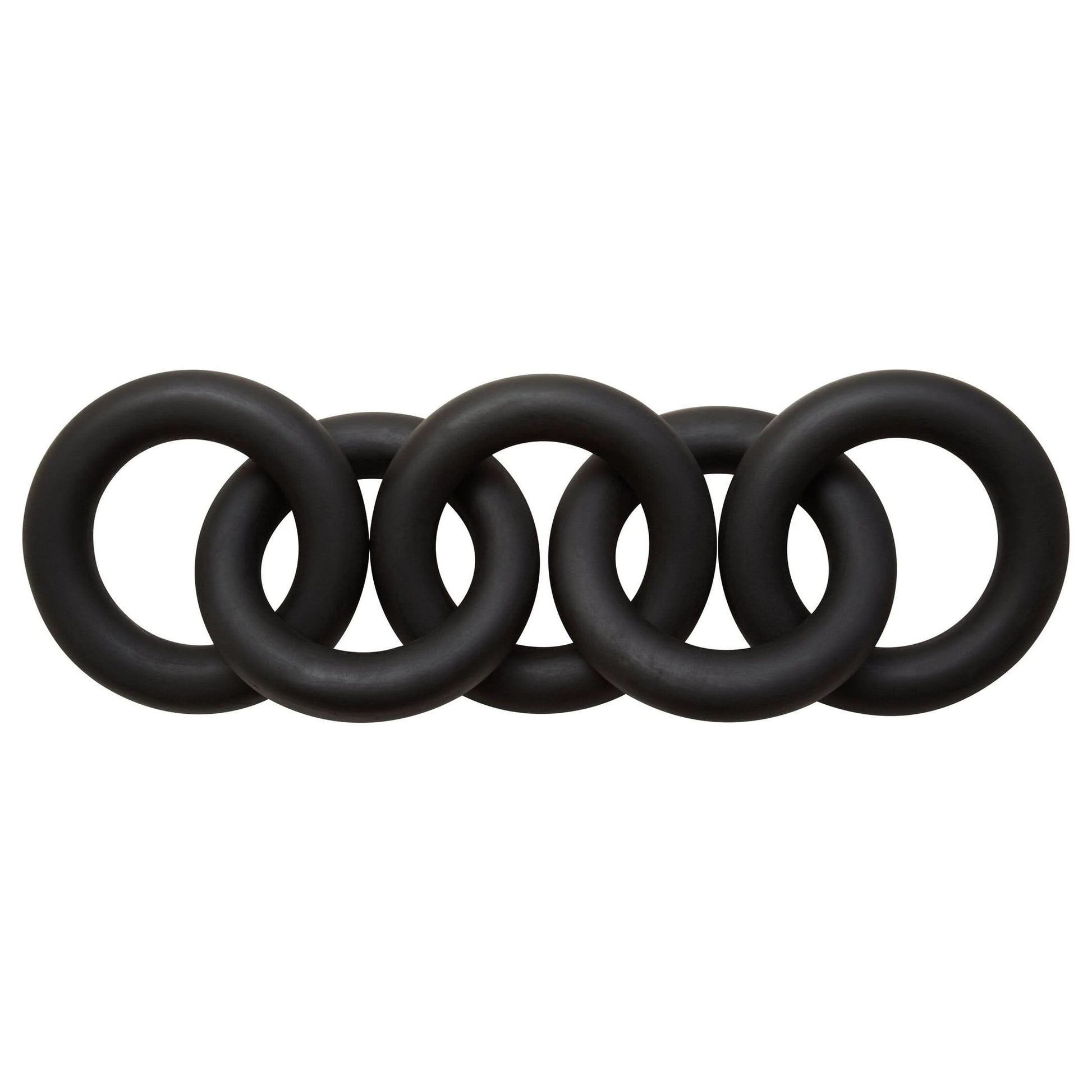 Cato Black Wooden 5 Link Floor Decor Chain   Nicholas John Interiors
