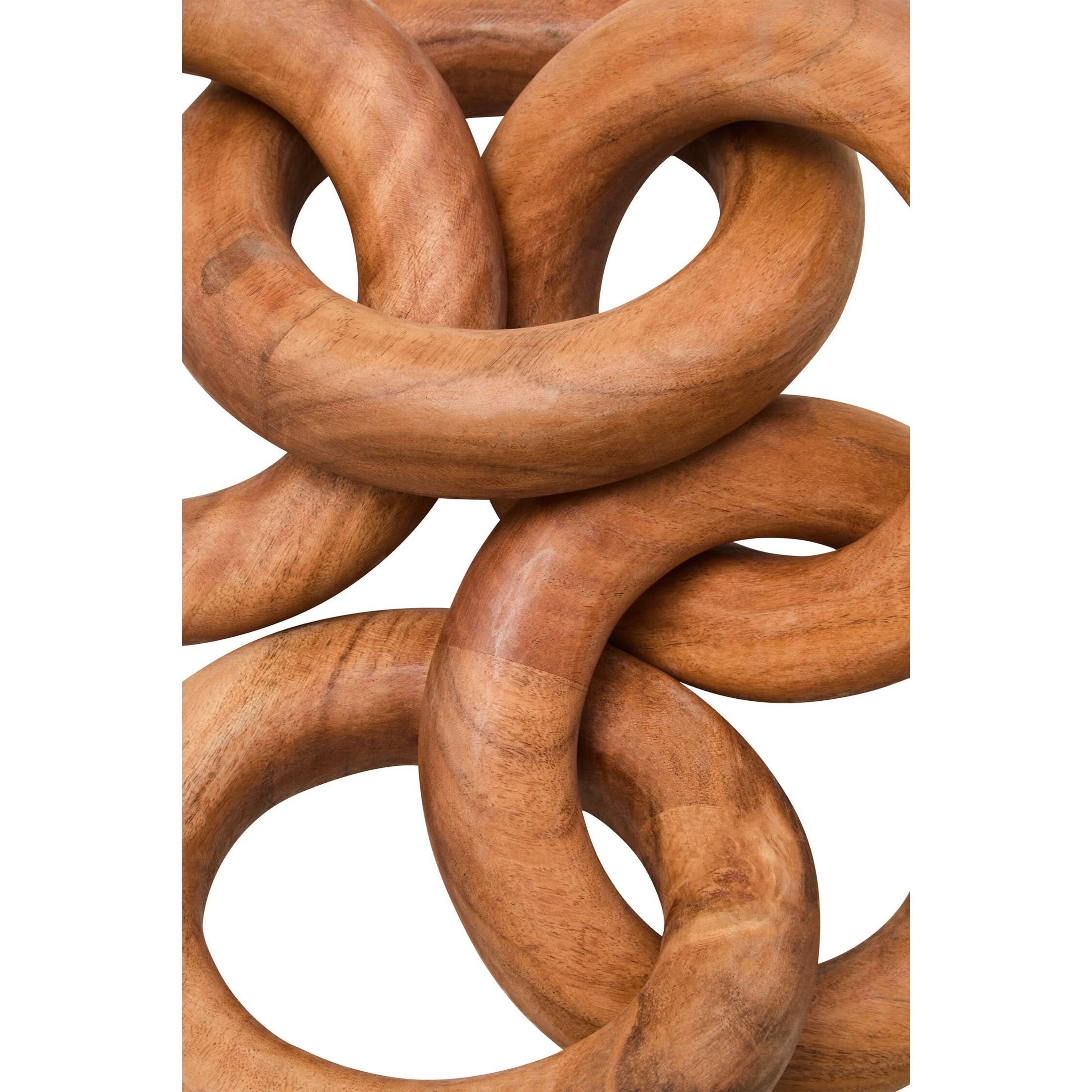 Cato Natural Wooden 5 Link Floor Decor Chain   Nicholas John Interiors