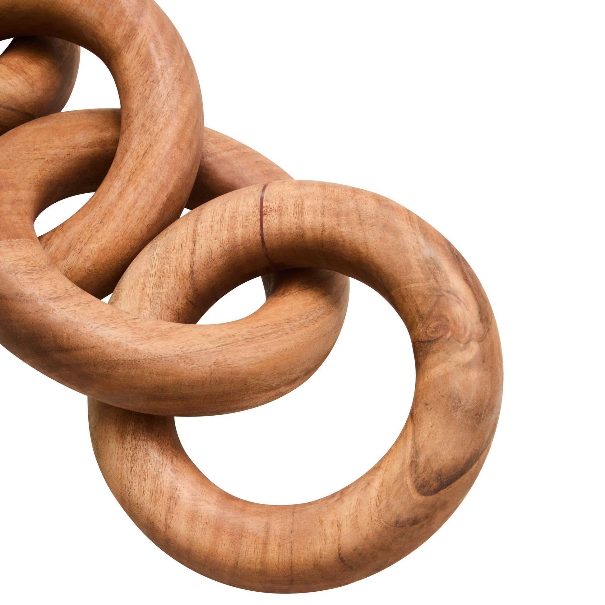 Cato Natural Wooden 5 Link Floor Decor Chain   Nicholas John Interiors