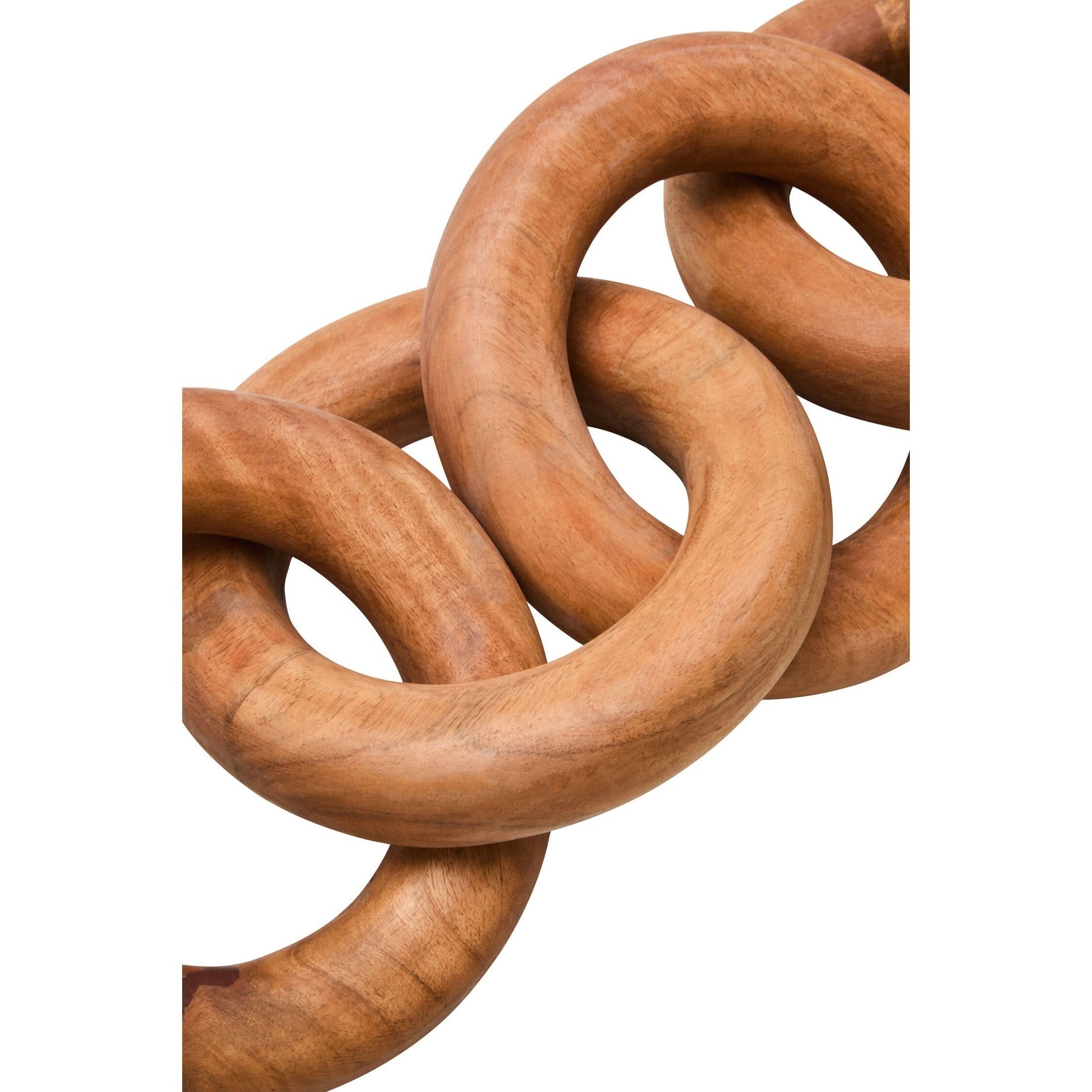 Cato Natural Wooden 5 Link Floor Decor Chain   Nicholas John Interiors