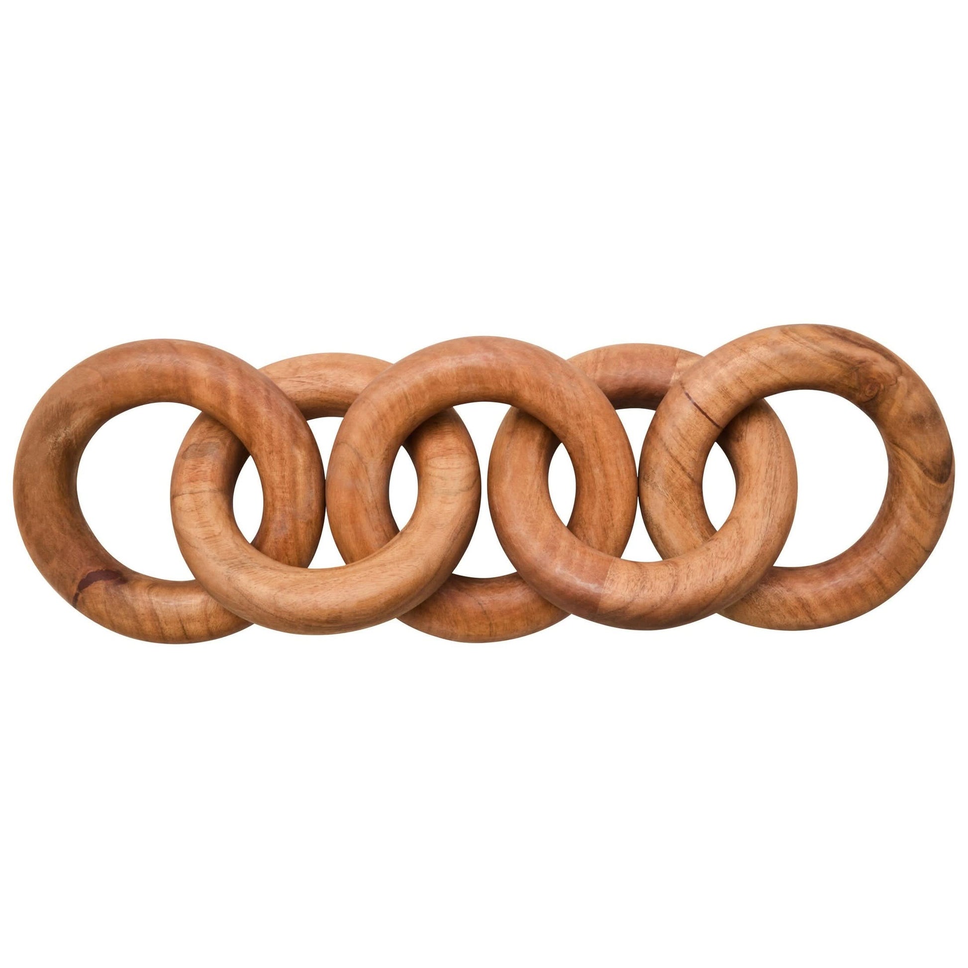 Cato Natural Wooden 5 Link Floor Decor Chain   Nicholas John Interiors