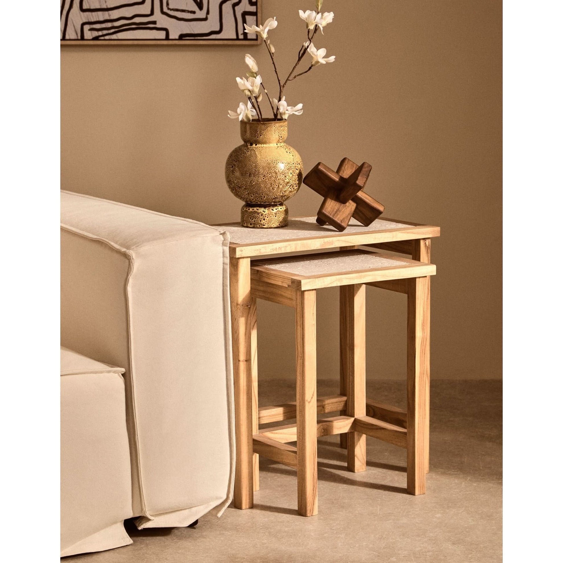 Cato Brown Wood Sculpture   Nicholas John Interiors