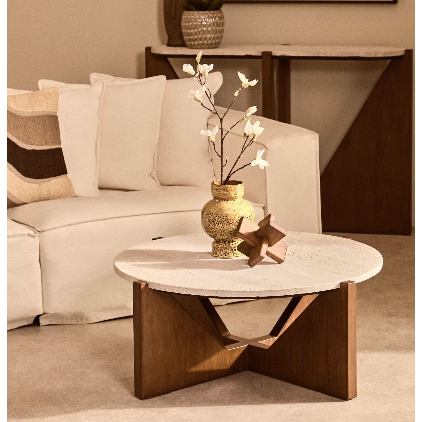 Cato Brown Wood Sculpture   Nicholas John Interiors