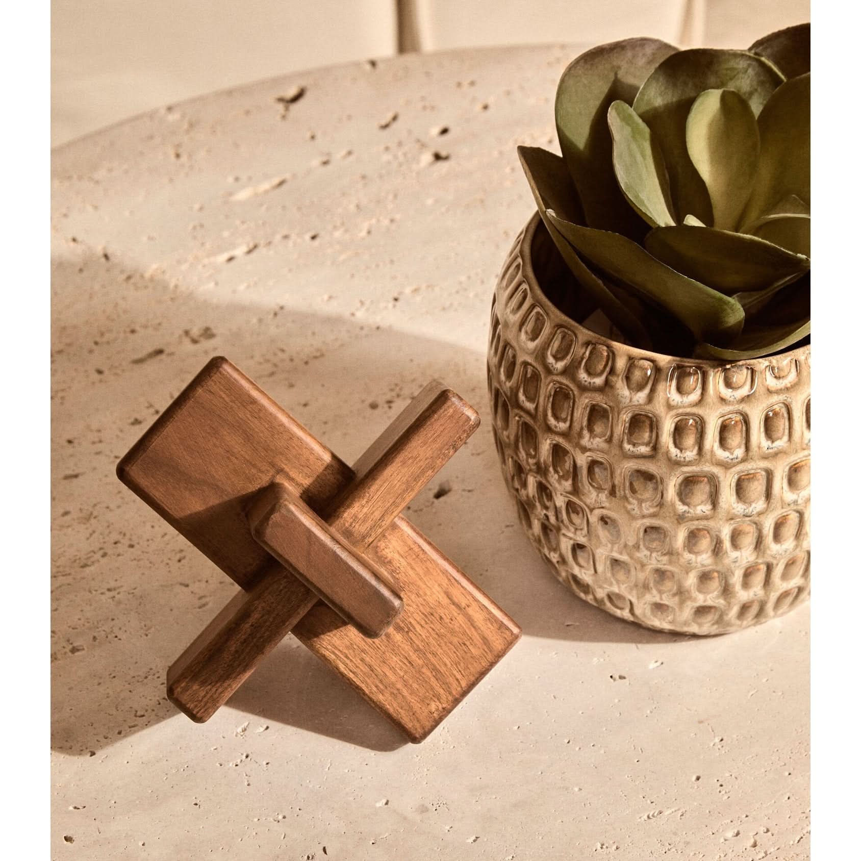 Cato Brown Wood Sculpture   Nicholas John Interiors