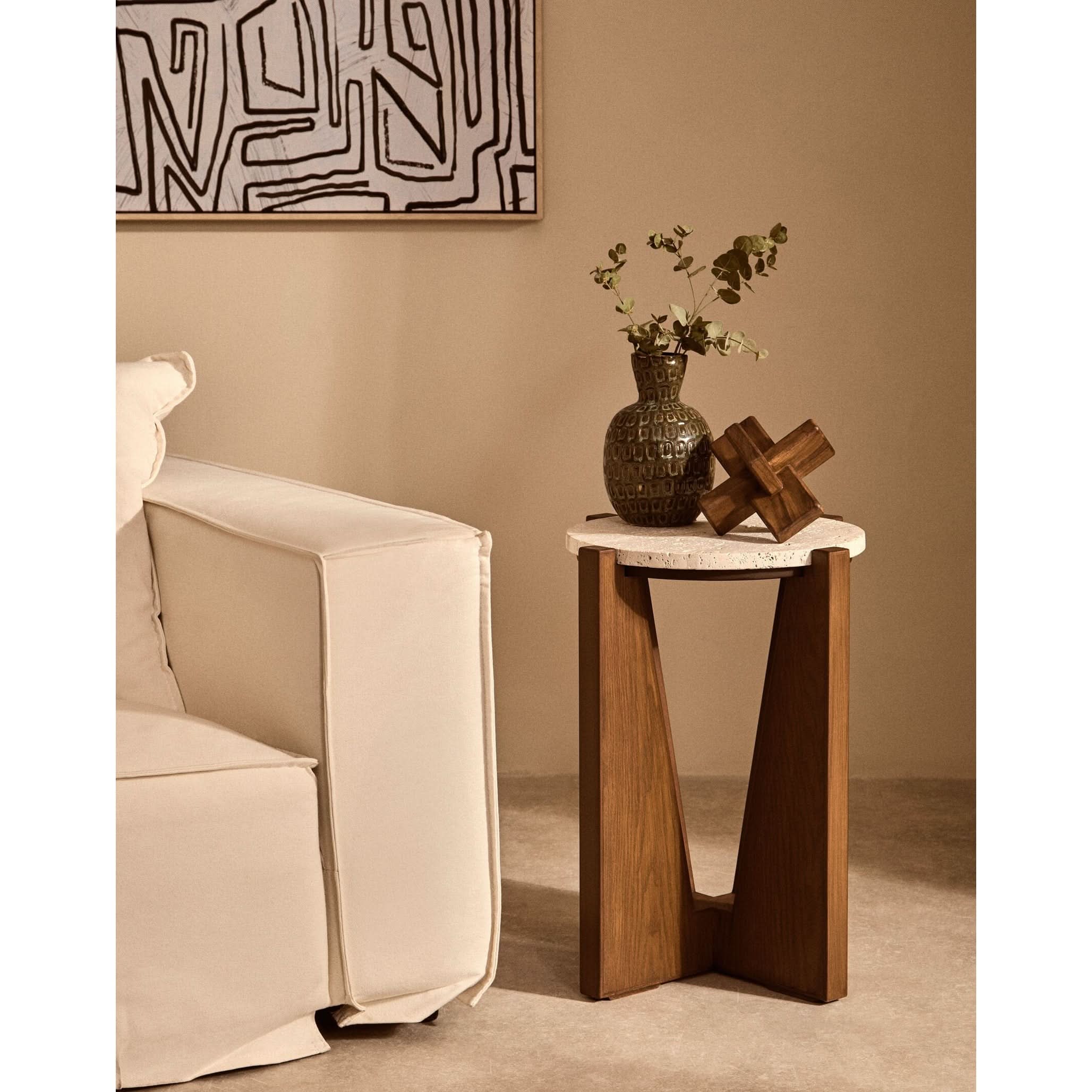 Cato Brown Wood Sculpture   Nicholas John Interiors
