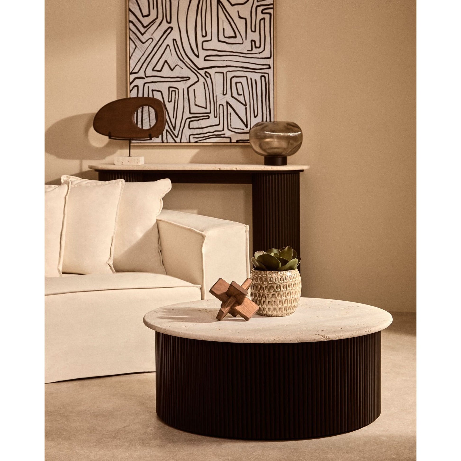 Cato Brown Wood Sculpture   Nicholas John Interiors