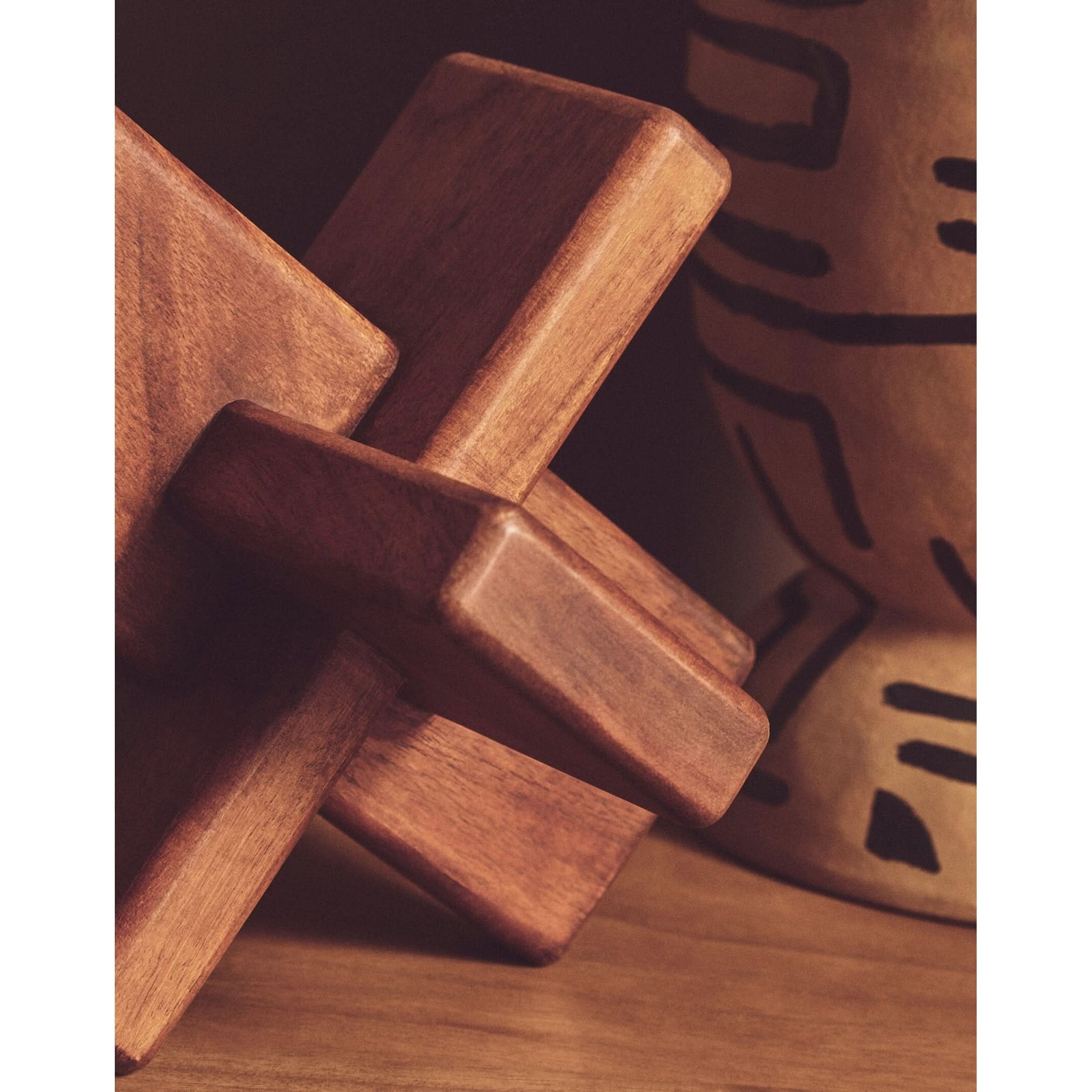 Cato Brown Wood Sculpture   Nicholas John Interiors