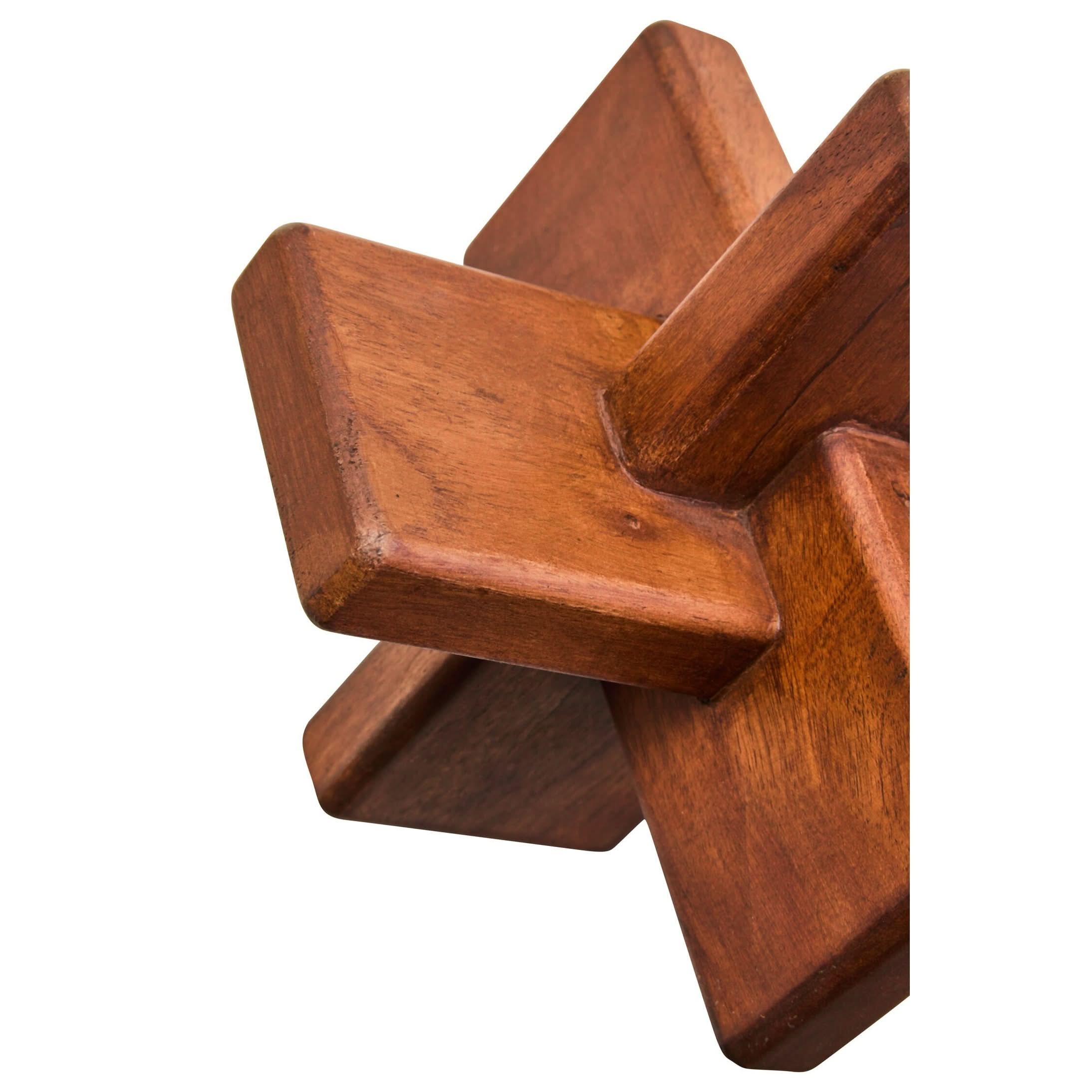 Cato Brown Wood Sculpture   Nicholas John Interiors