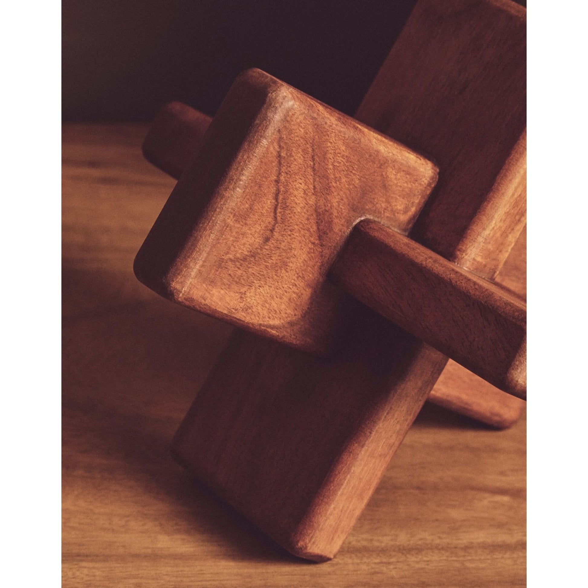 Cato Brown Wood Sculpture   Nicholas John Interiors