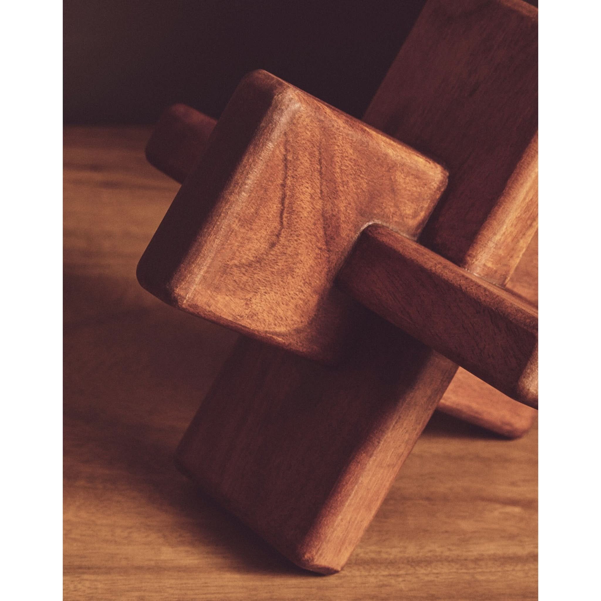 Cato Brown Wood Sculpture   Nicholas John Interiors