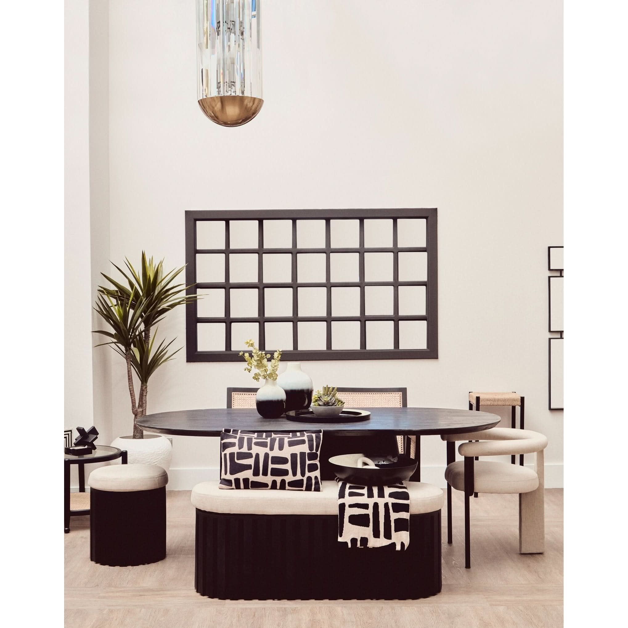 Cato Black Wood Sculpture   Nicholas John Interiors