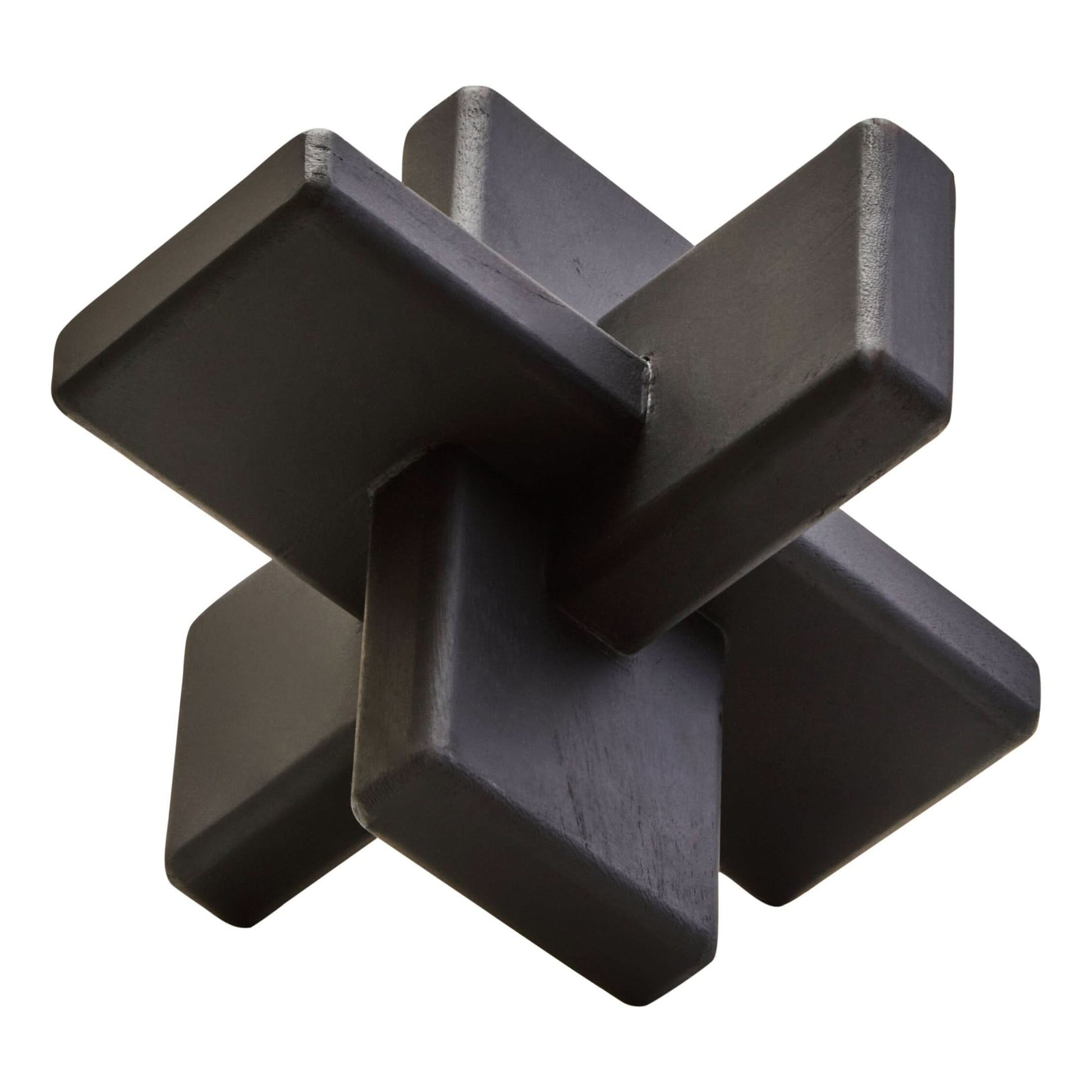 Cato Black Wood Sculpture   Nicholas John Interiors