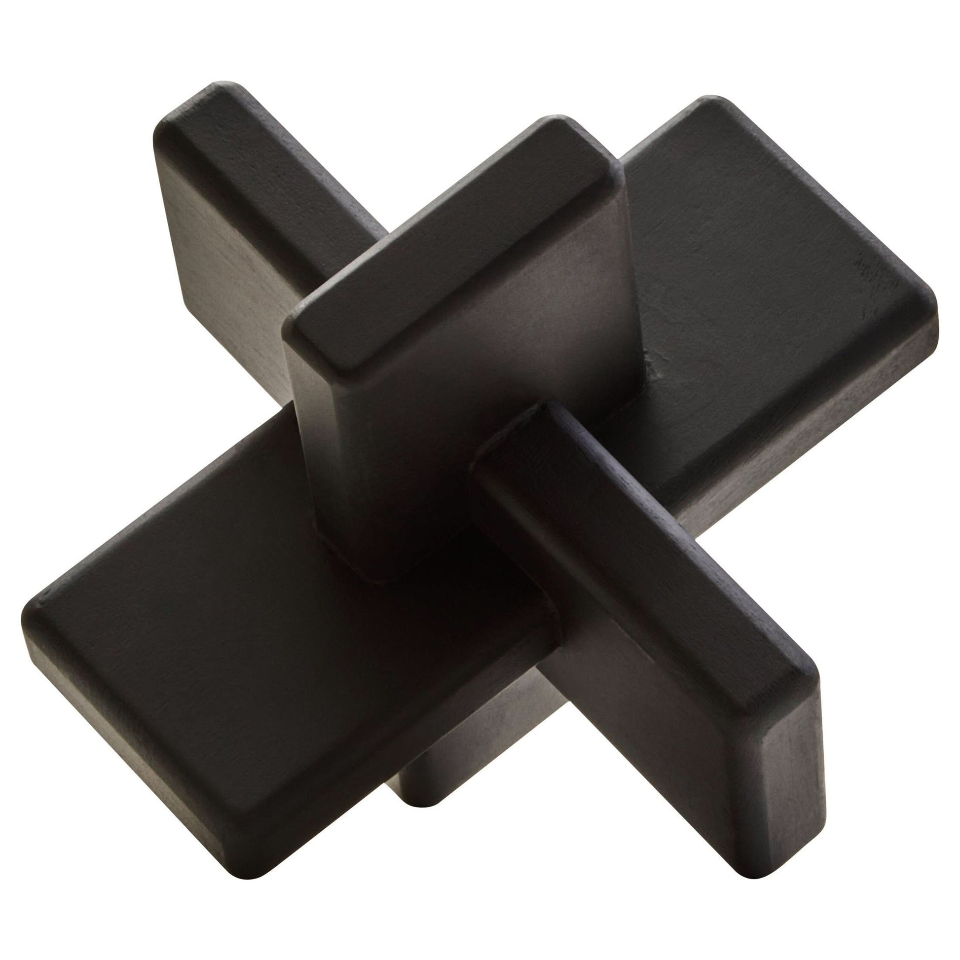 Cato Black Wood Sculpture   Nicholas John Interiors