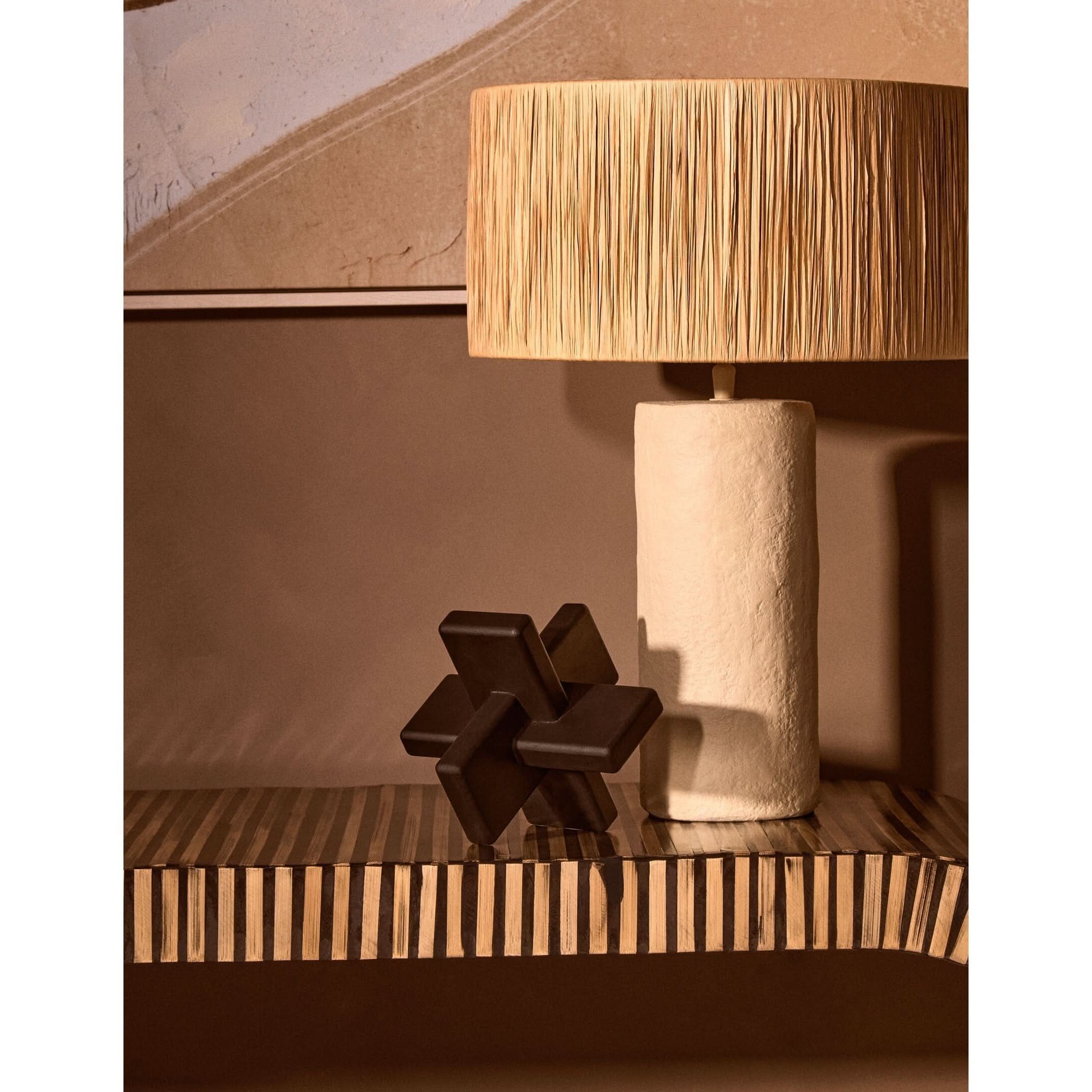 Cato Black Wood Sculpture   Nicholas John Interiors