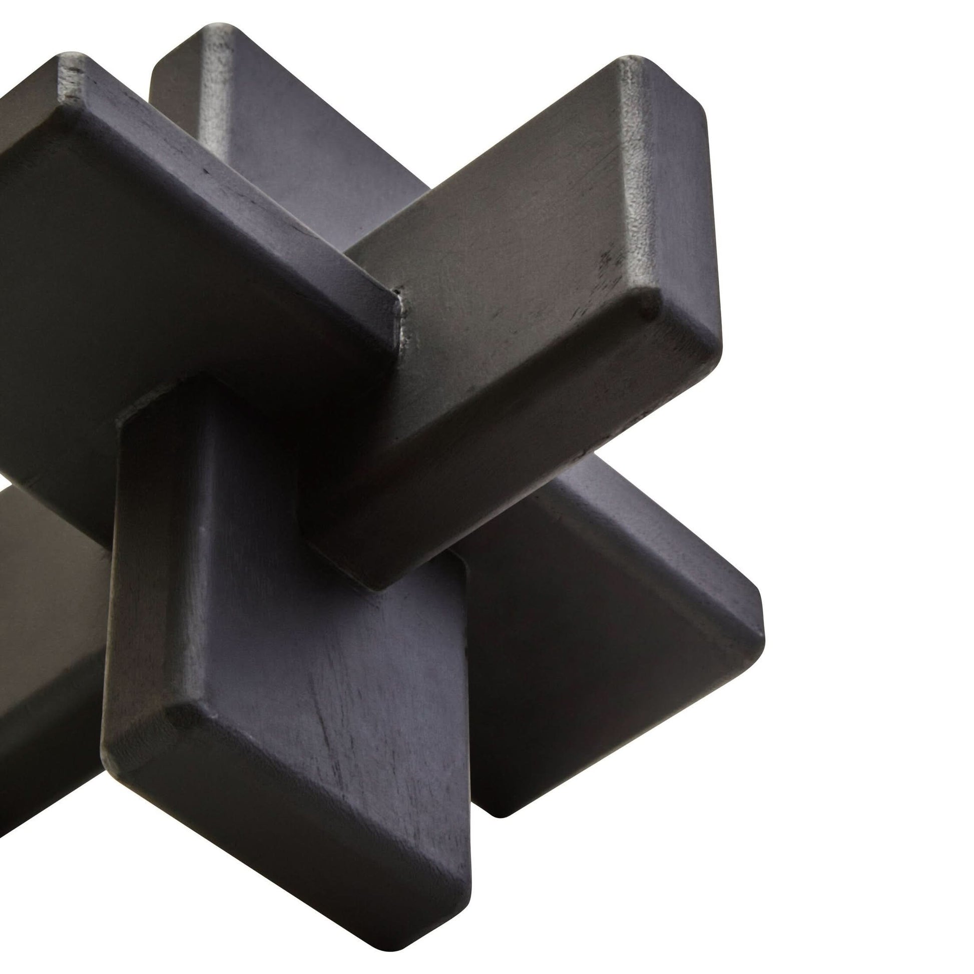 Cato Black Wood Sculpture   Nicholas John Interiors