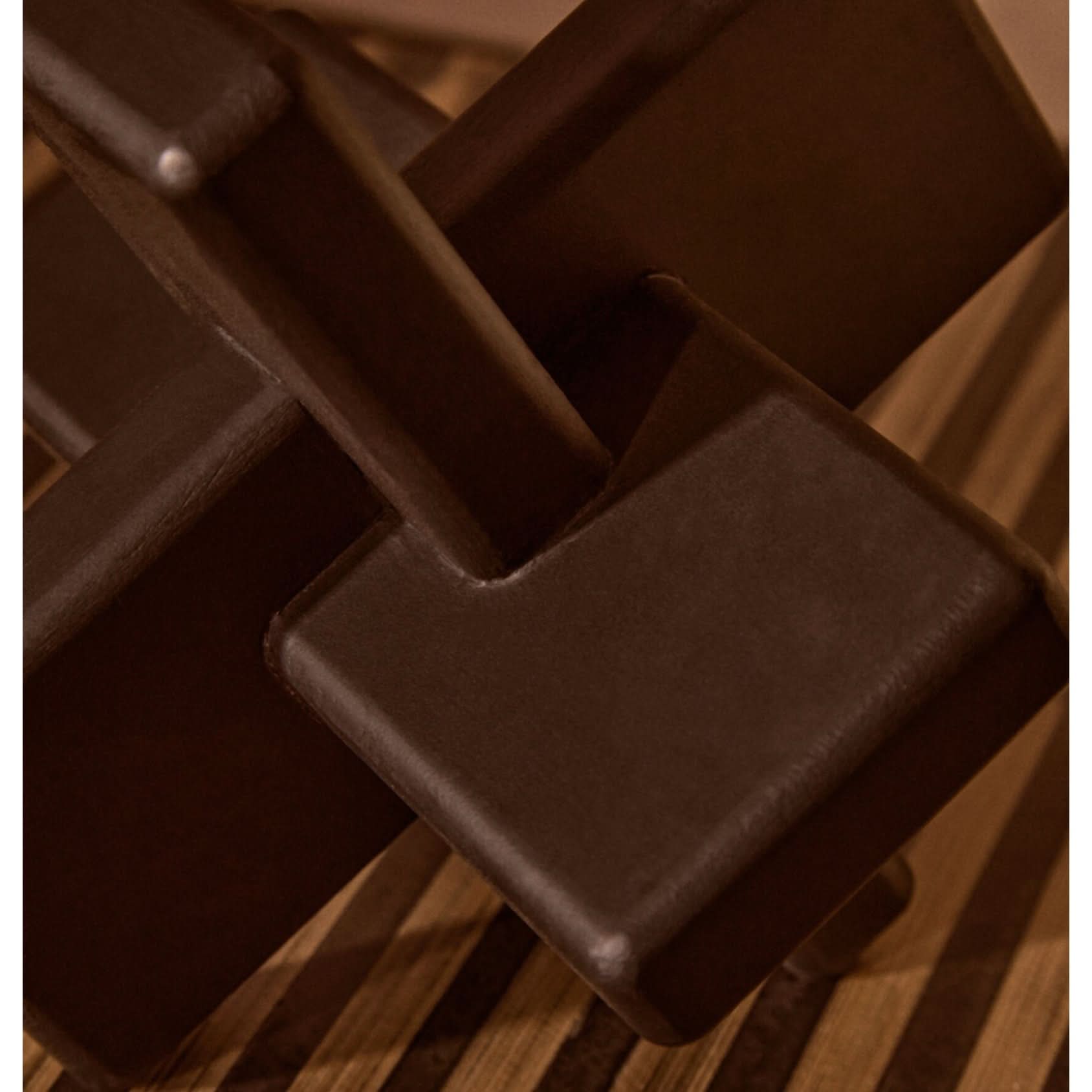 Cato Black Wood Sculpture   Nicholas John Interiors