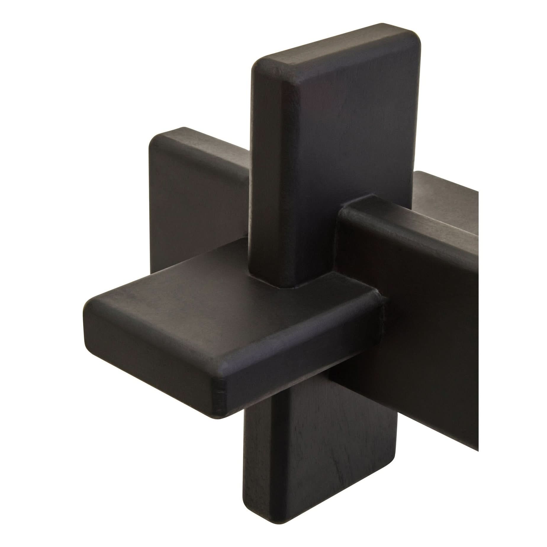 Cato Black Wood Sculpture   Nicholas John Interiors
