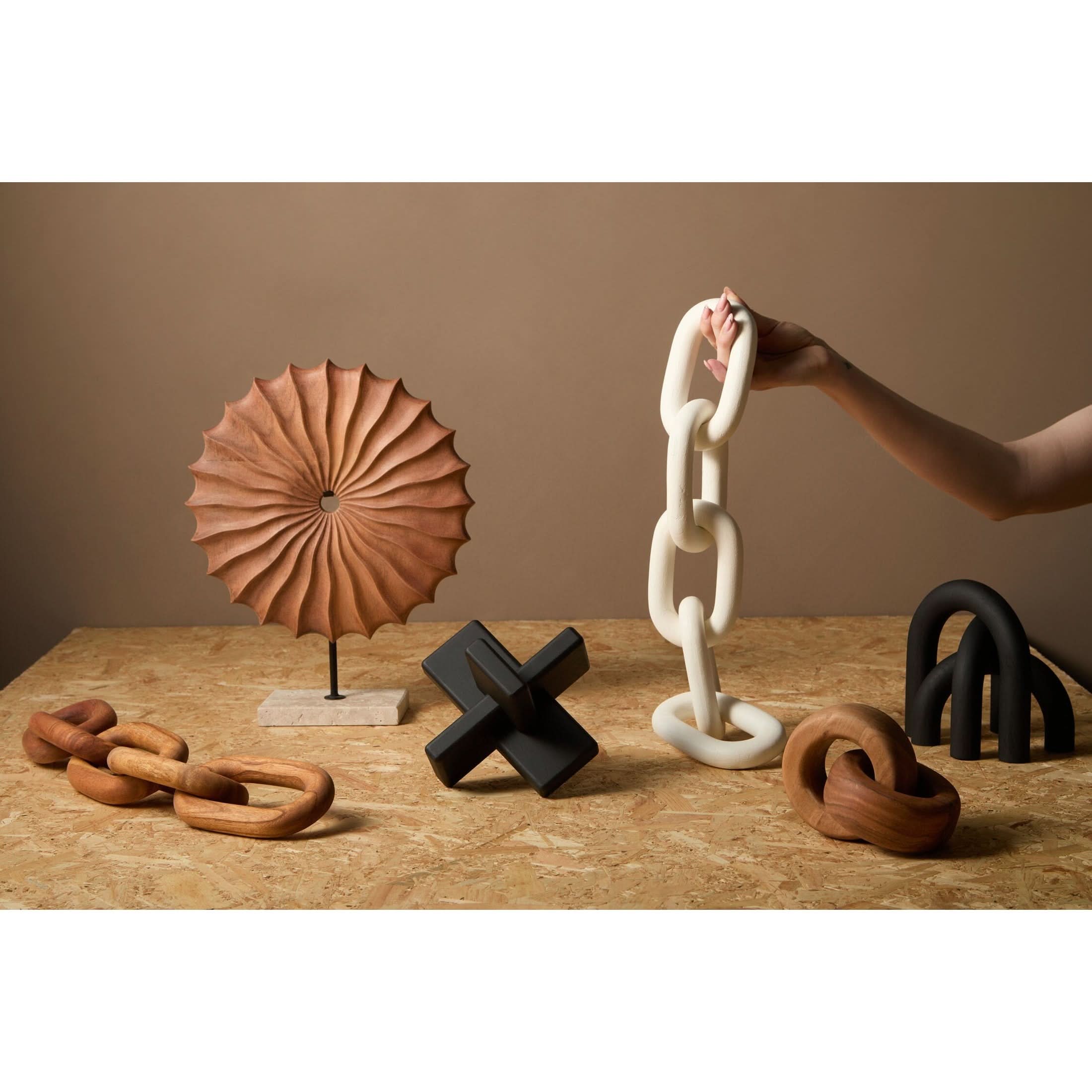 Cato Black Wood Sculpture   Nicholas John Interiors