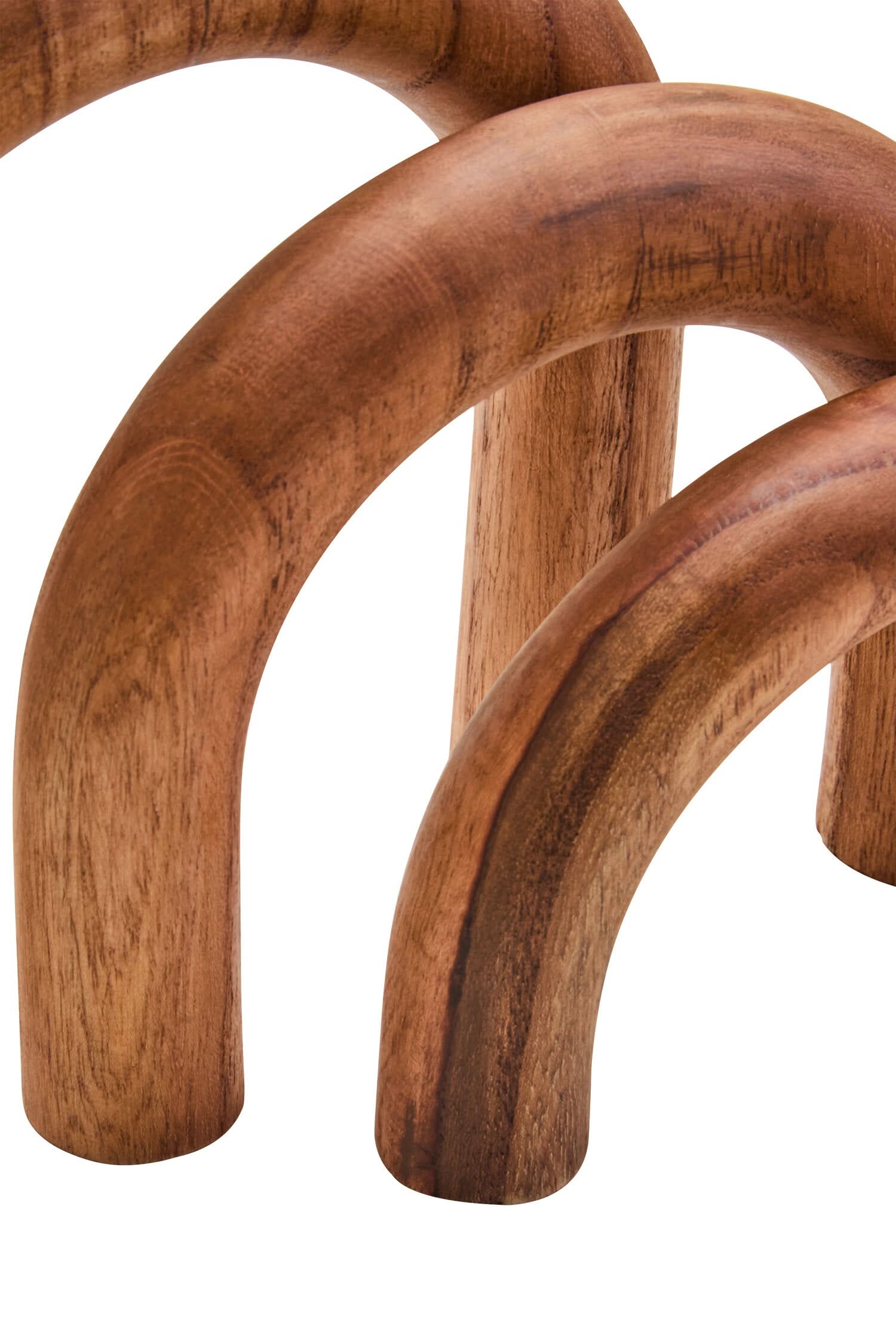 Cato Natural Wood Arch Sculpture   Nicholas John Interiors