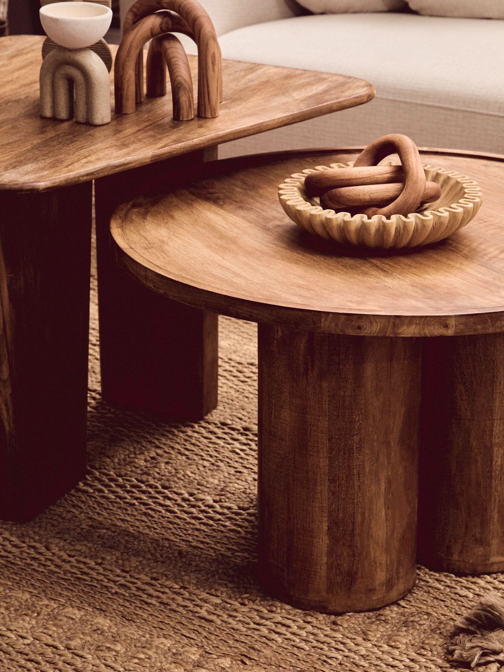 Cato Natural Wood Arch Sculpture   Nicholas John Interiors