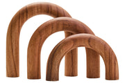 Cato Natural Wood Arch Sculpture   Nicholas John Interiors