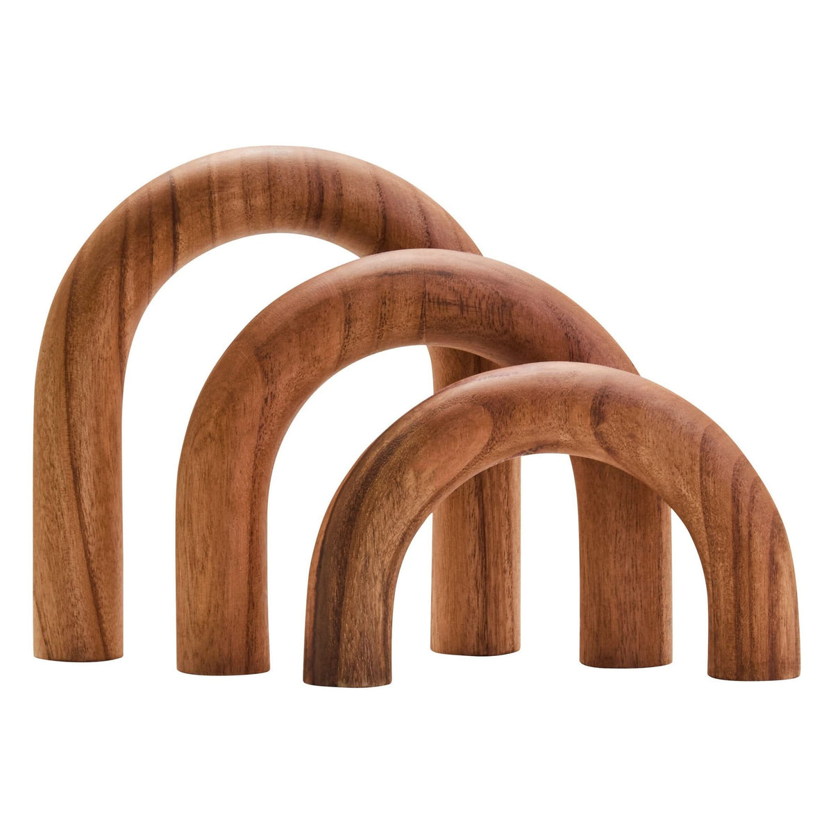 Cato Natural Wood Arch Sculpture   Nicholas John Interiors