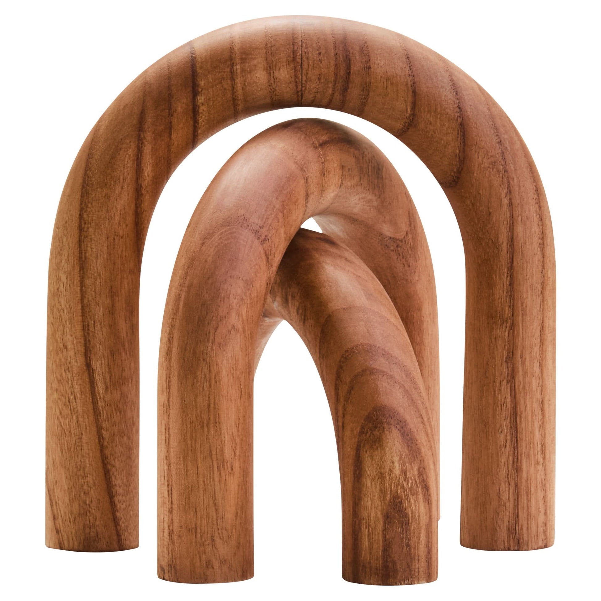 Cato Natural Wood Arch Sculpture   Nicholas John Interiors
