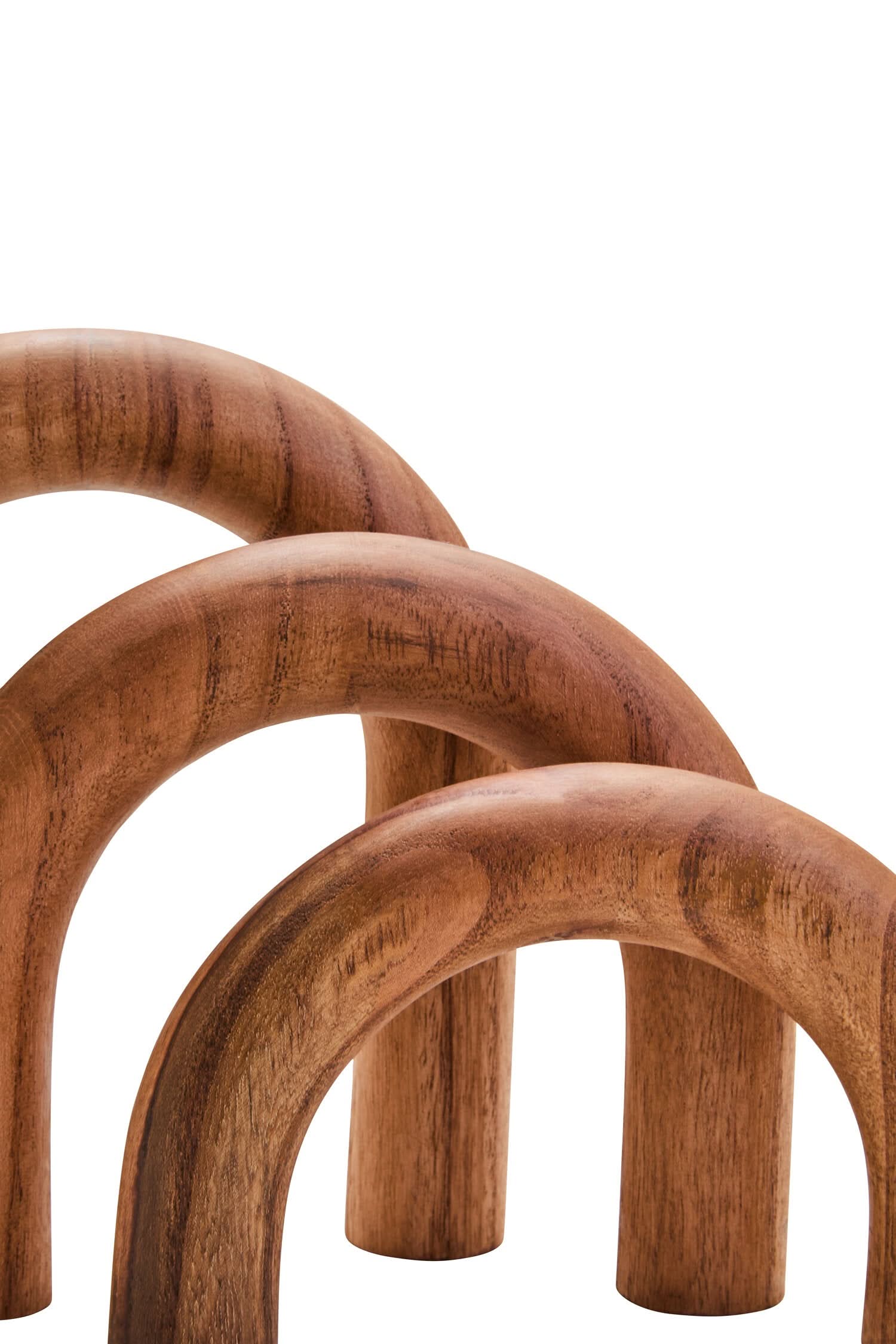 Cato Natural Wood Arch Sculpture   Nicholas John Interiors