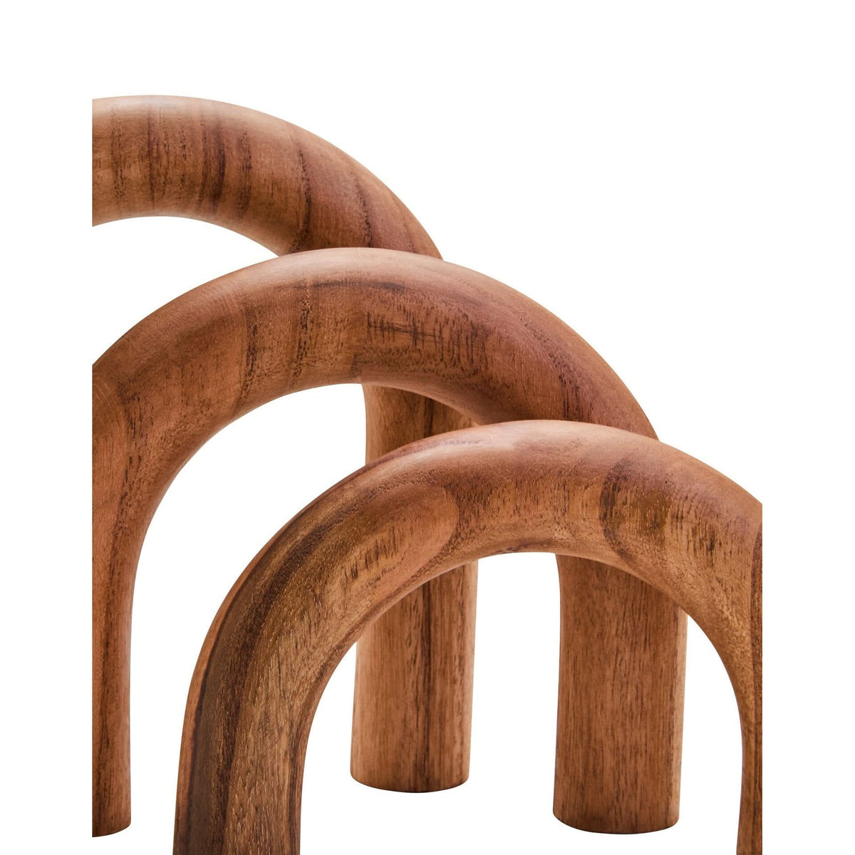 Cato Natural Wood Arch Sculpture   Nicholas John Interiors