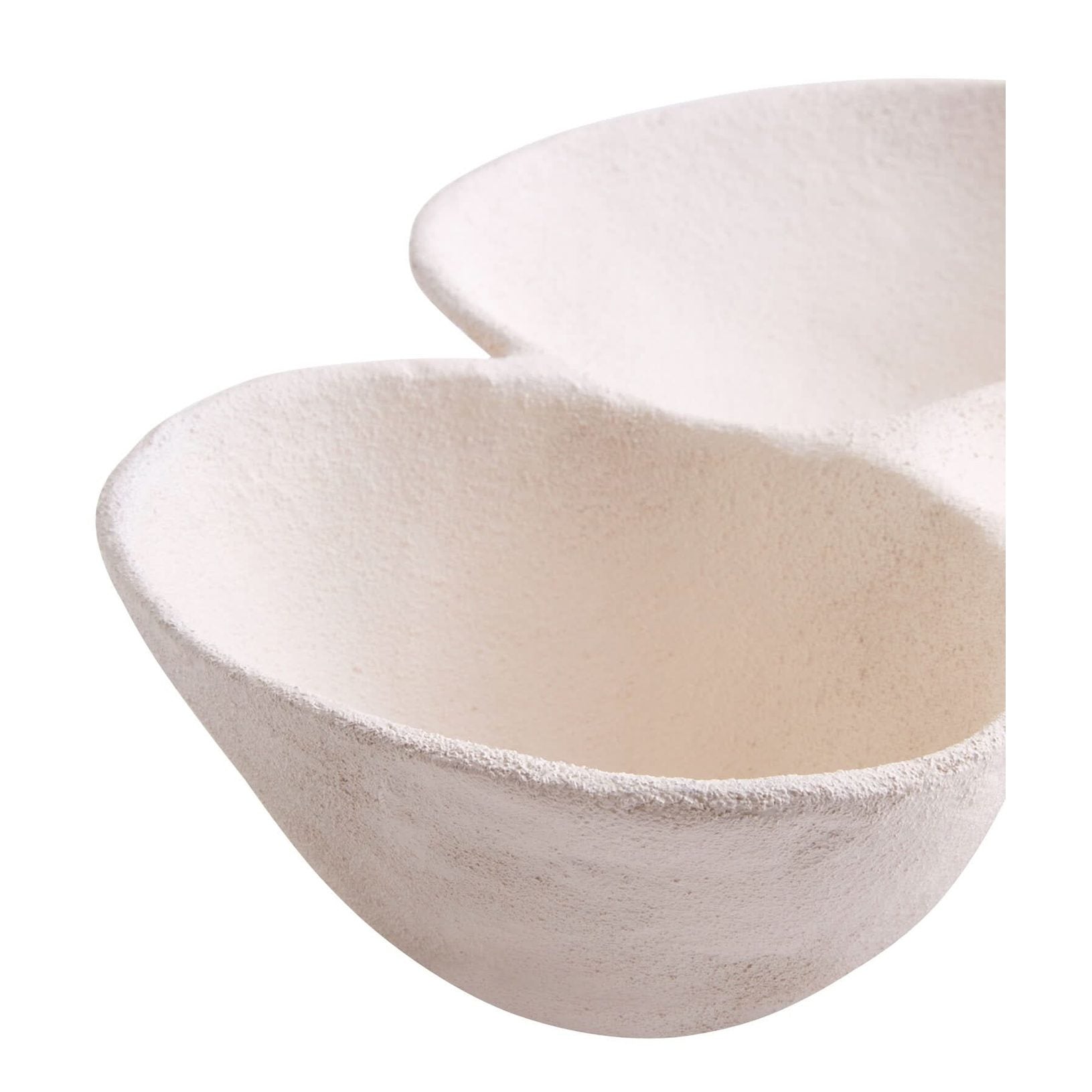 Dunas Textured White Abstract Bowl   Nicholas John Interiors