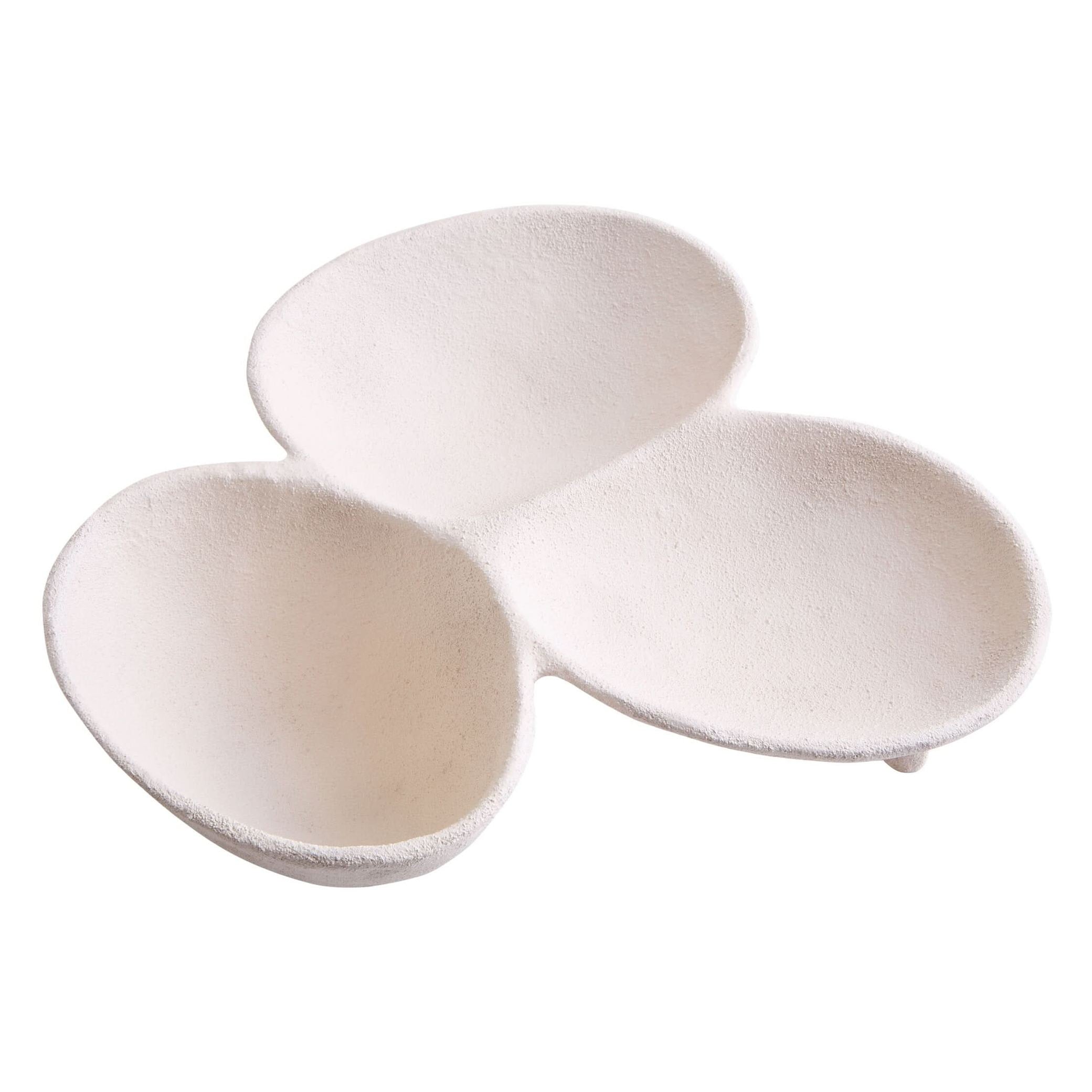 Dunas Textured White Abstract Bowl   Nicholas John Interiors