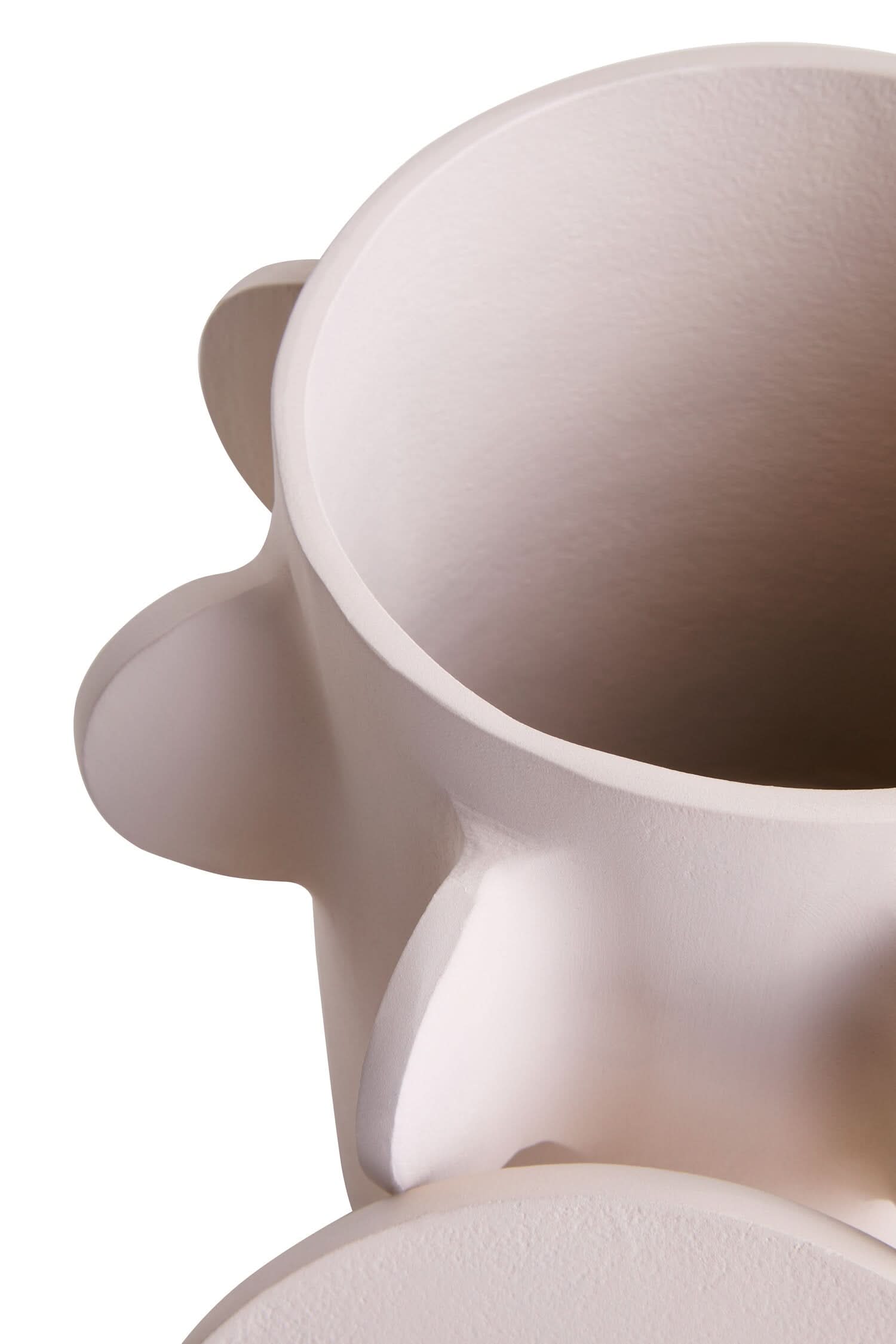 Prato Small Round Textured Cream Box   Nicholas John Interiors