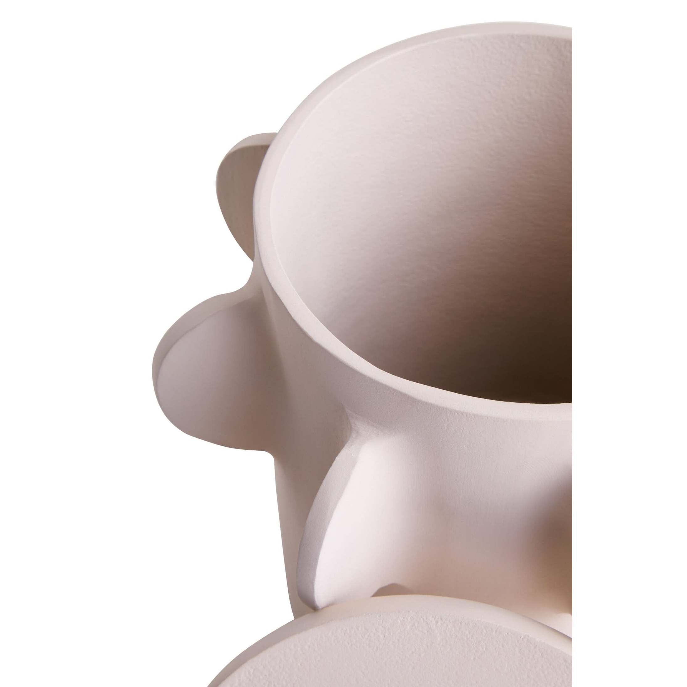 Prato Small Round Textured Cream Box   Nicholas John Interiors
