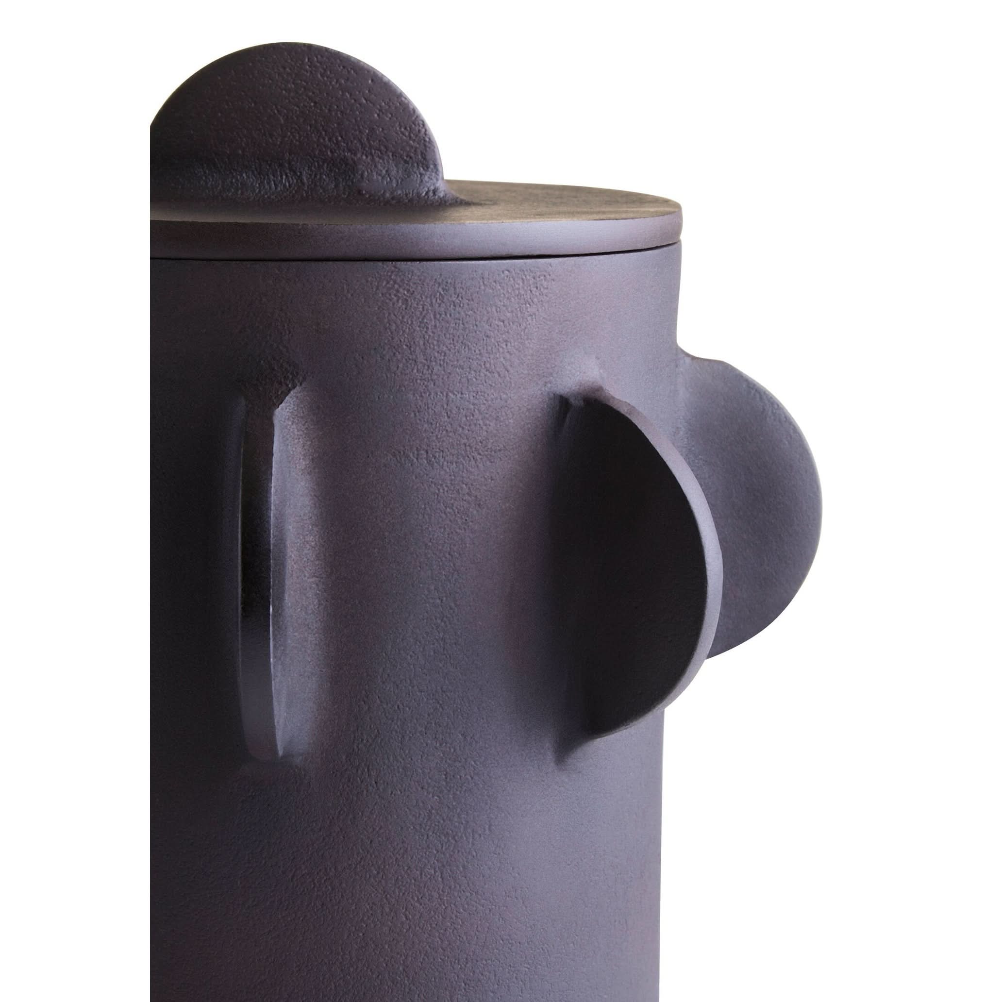 Prato Large Round Textured Brown Box   Nicholas John Interiors
