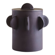 Prato Large Round Textured Brown Box   Nicholas John Interiors