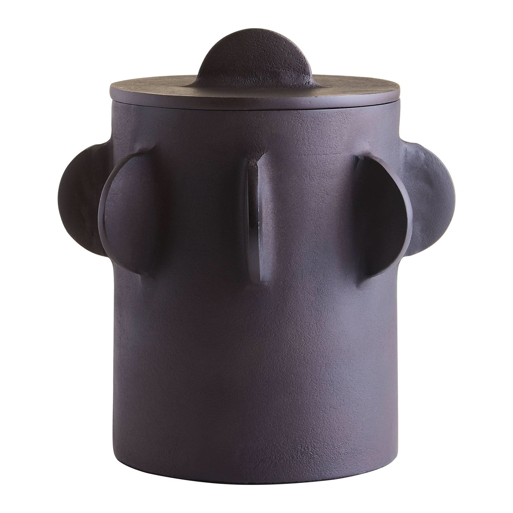 Prato Large Round Textured Brown Box   Nicholas John Interiors