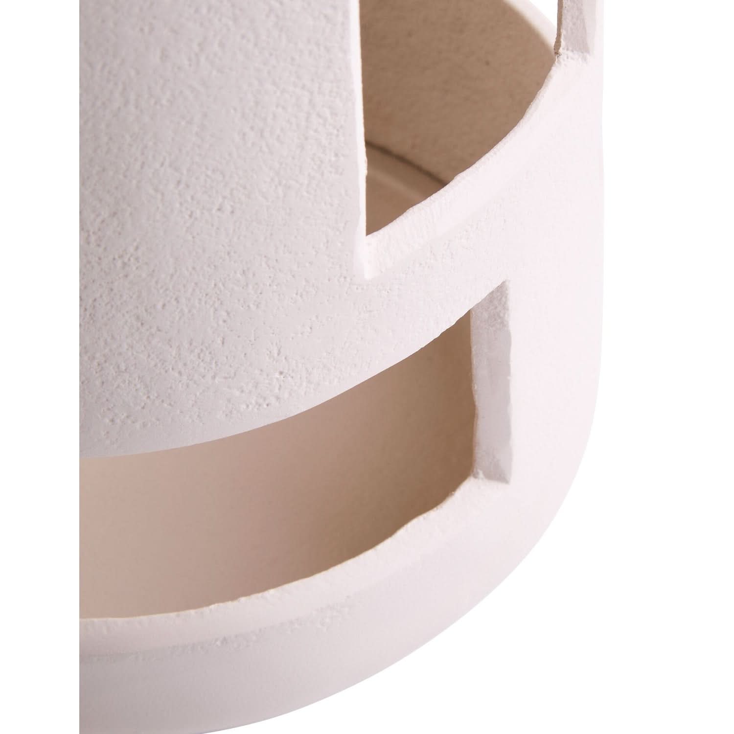 Prato Small Textured Cream Candle Holder   Nicholas John Interiors