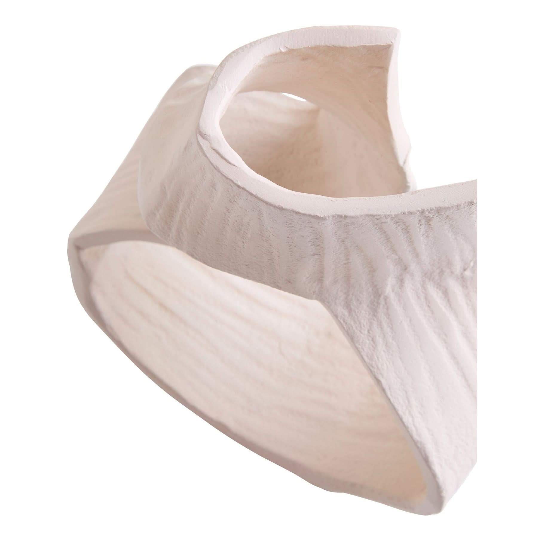 Prato Small Cream Abstract Swirl Sculpture   Nicholas John Interiors